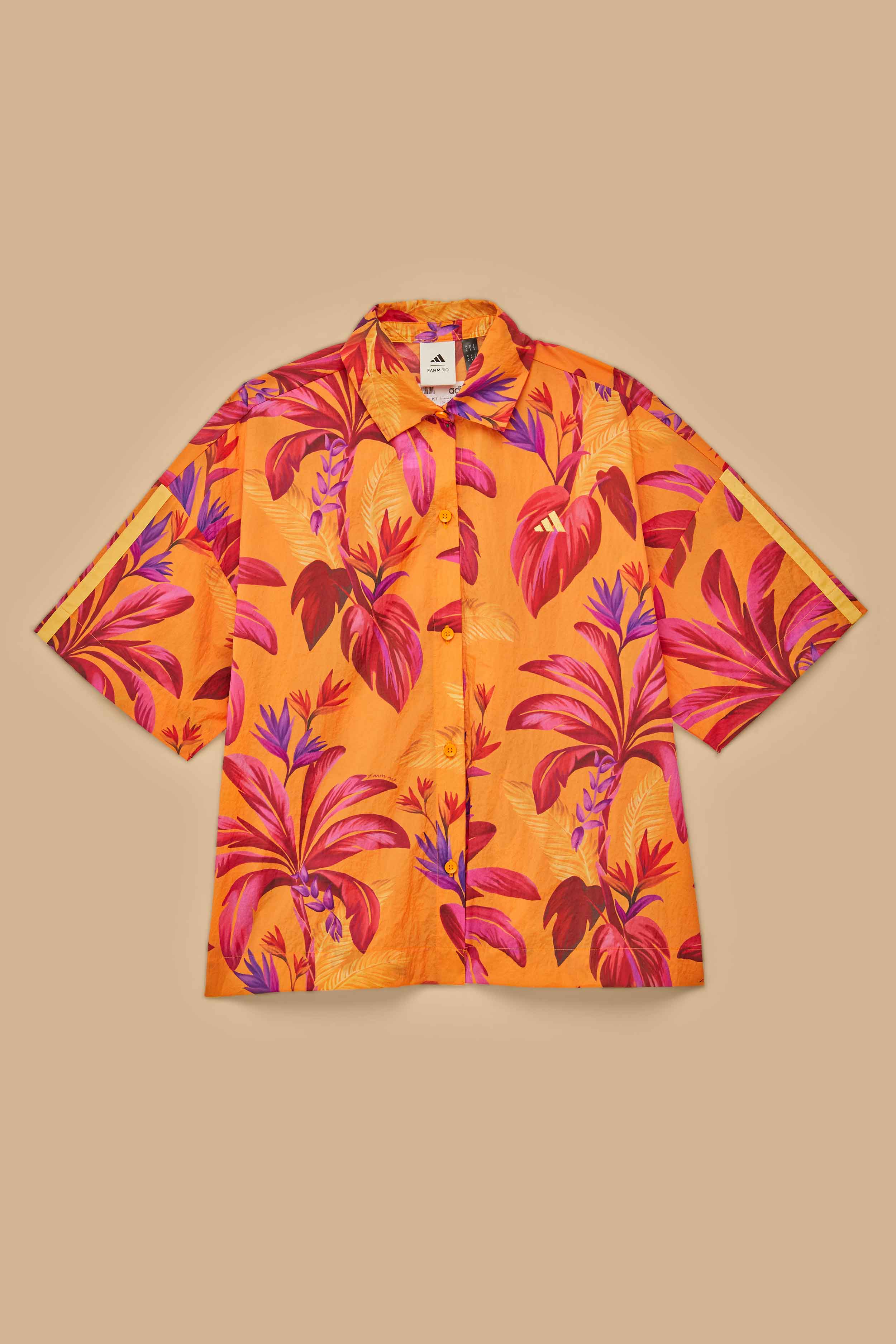 Adidas Tropical Breeze Bright Orange Shirt - Image 4