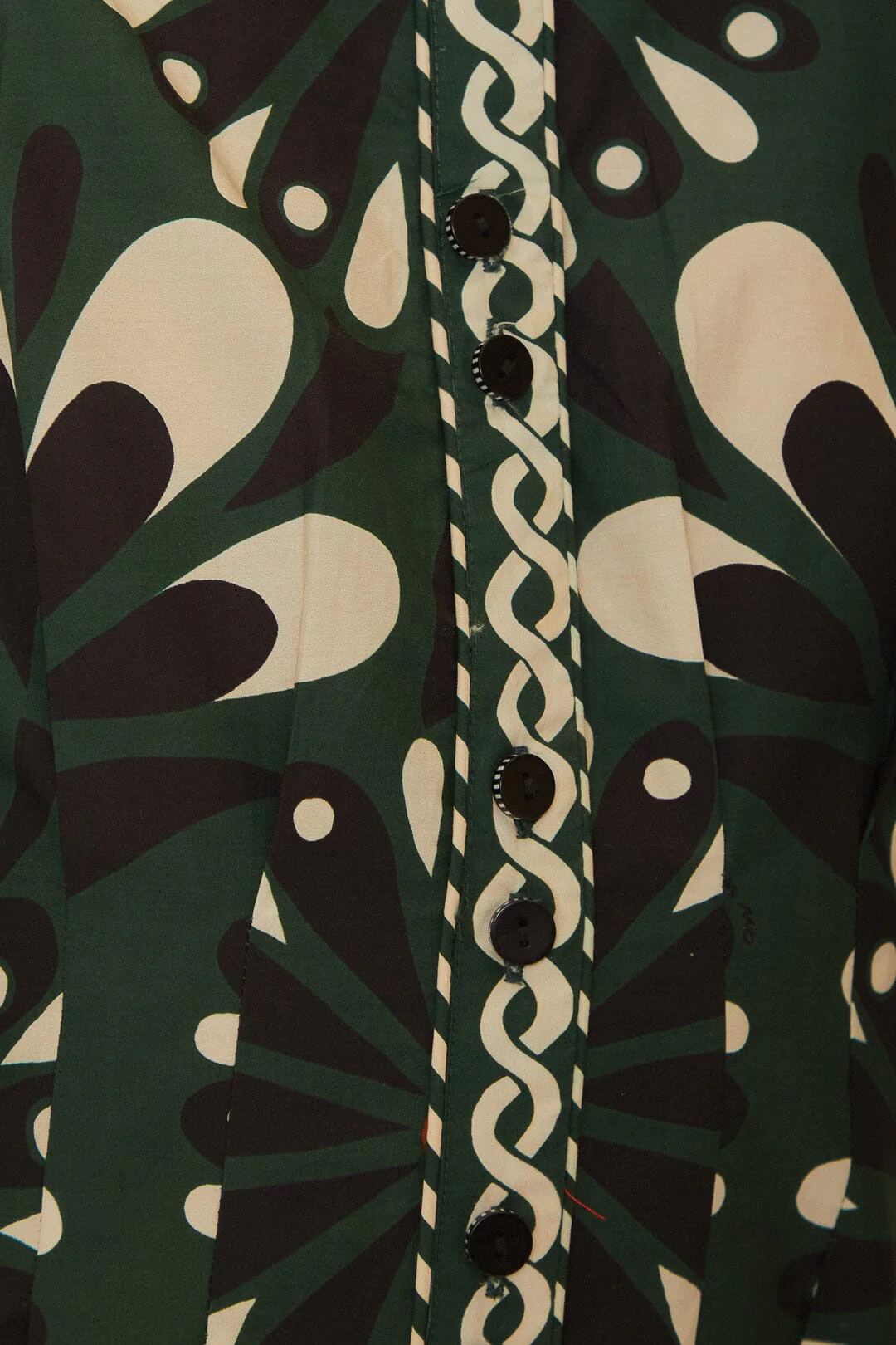 Green Ainika Flowers Short Sleeve Mini Dress - Image 5
