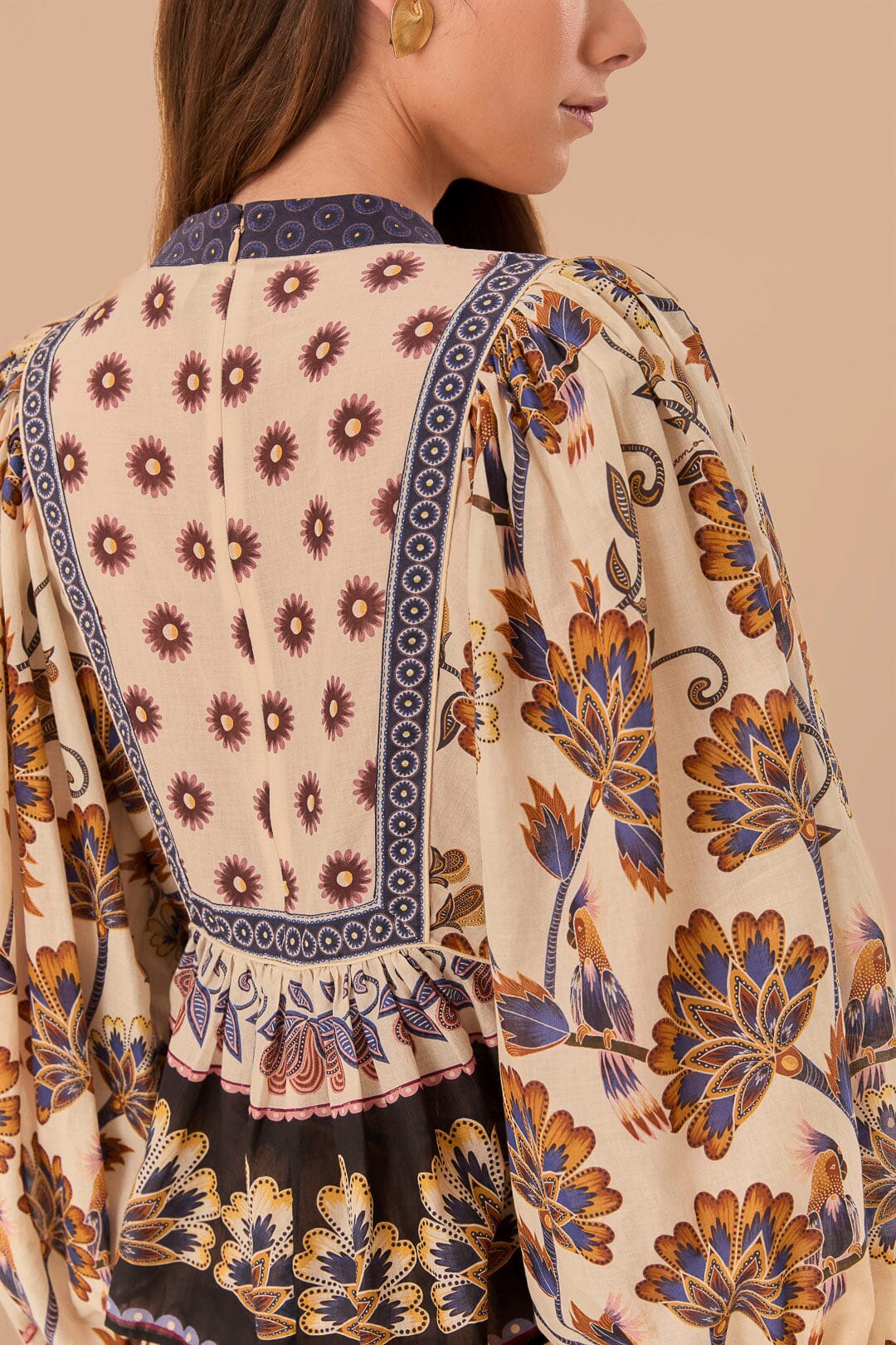 Cream Ainika Maxi Floral Blouse - Image 5