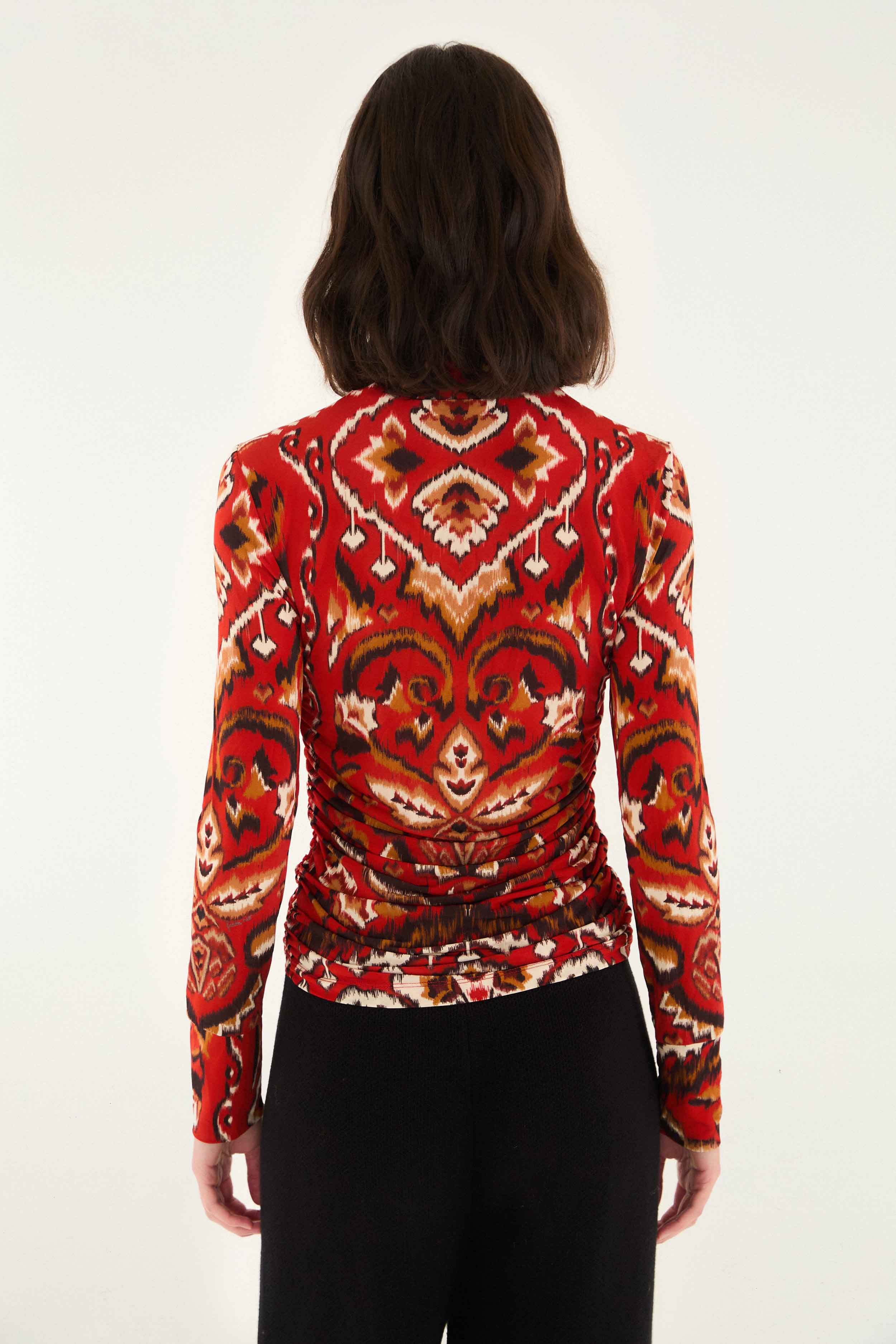 Cream Ainika Pineapple Ikat Blouse - Image 4