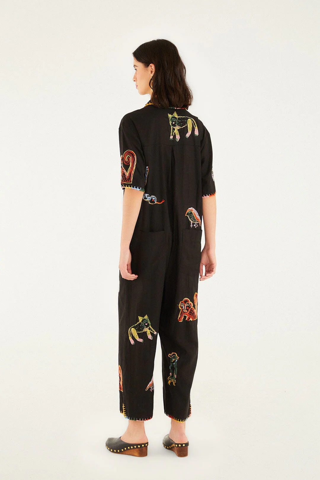 Ana Leovy Farm Rio Figures Short Sleeve Lenzing™ Ecovero™ Euroflax™ Maxi Jumpsuit - Image 4