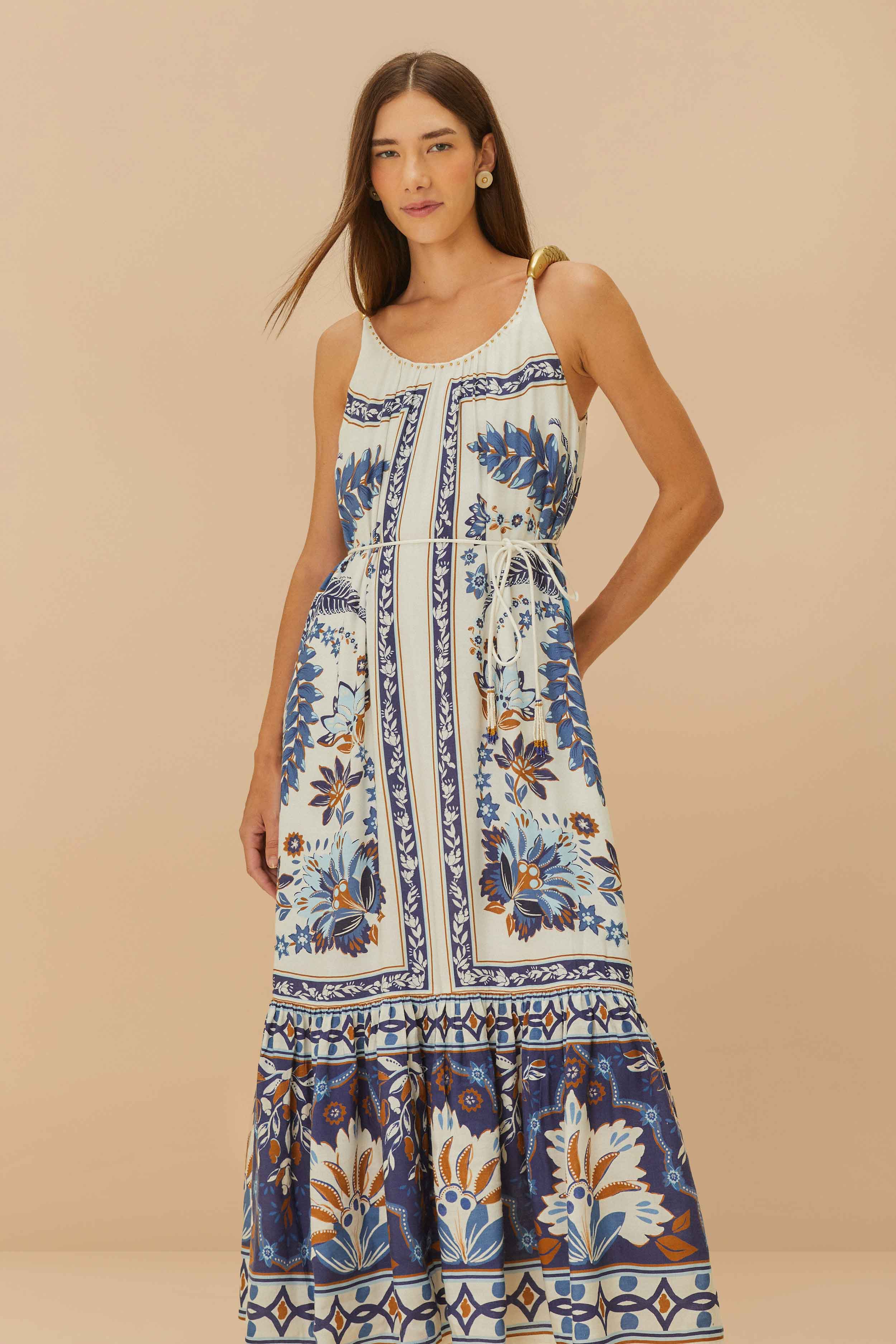 Off-White Ana Tapestry Fish Strap Maxi Dress - Image 2