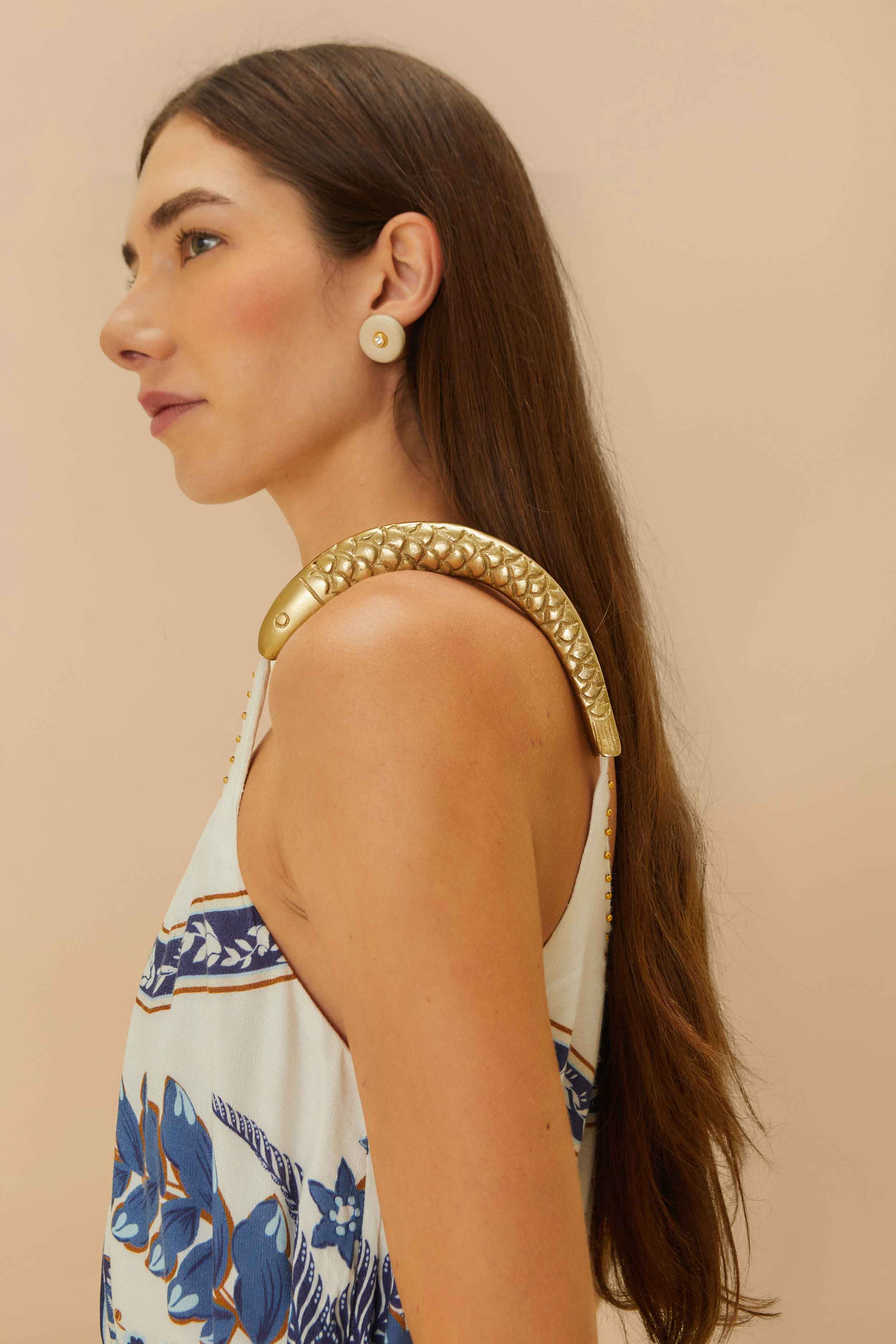 Off-White Ana Tapestry Fish Strap Maxi Dress - Image 3
