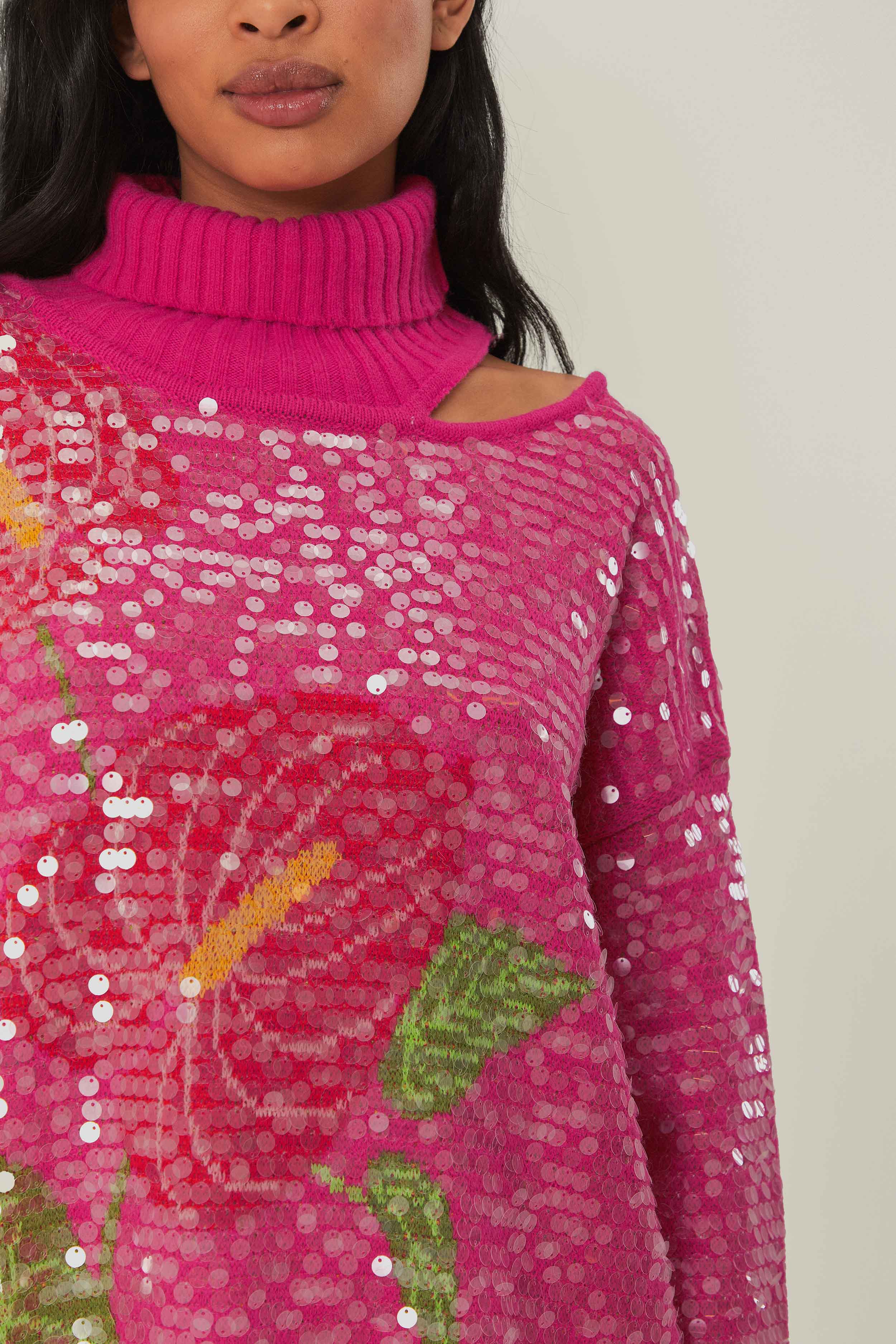 Anthurium Flowers Knit Sweater - Image 4