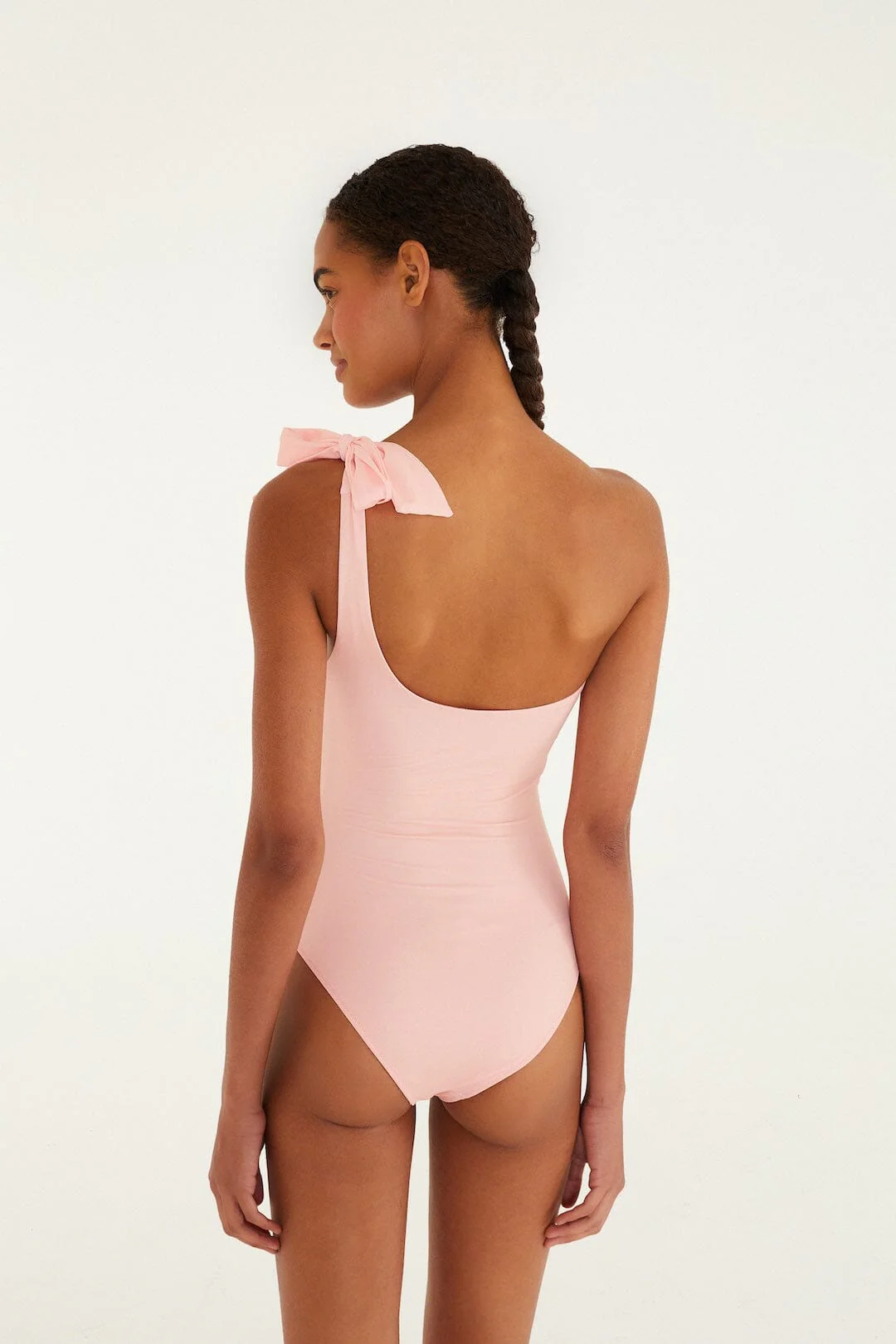 Light Pink Anthurium One-Piece Swimsuit - Image 3