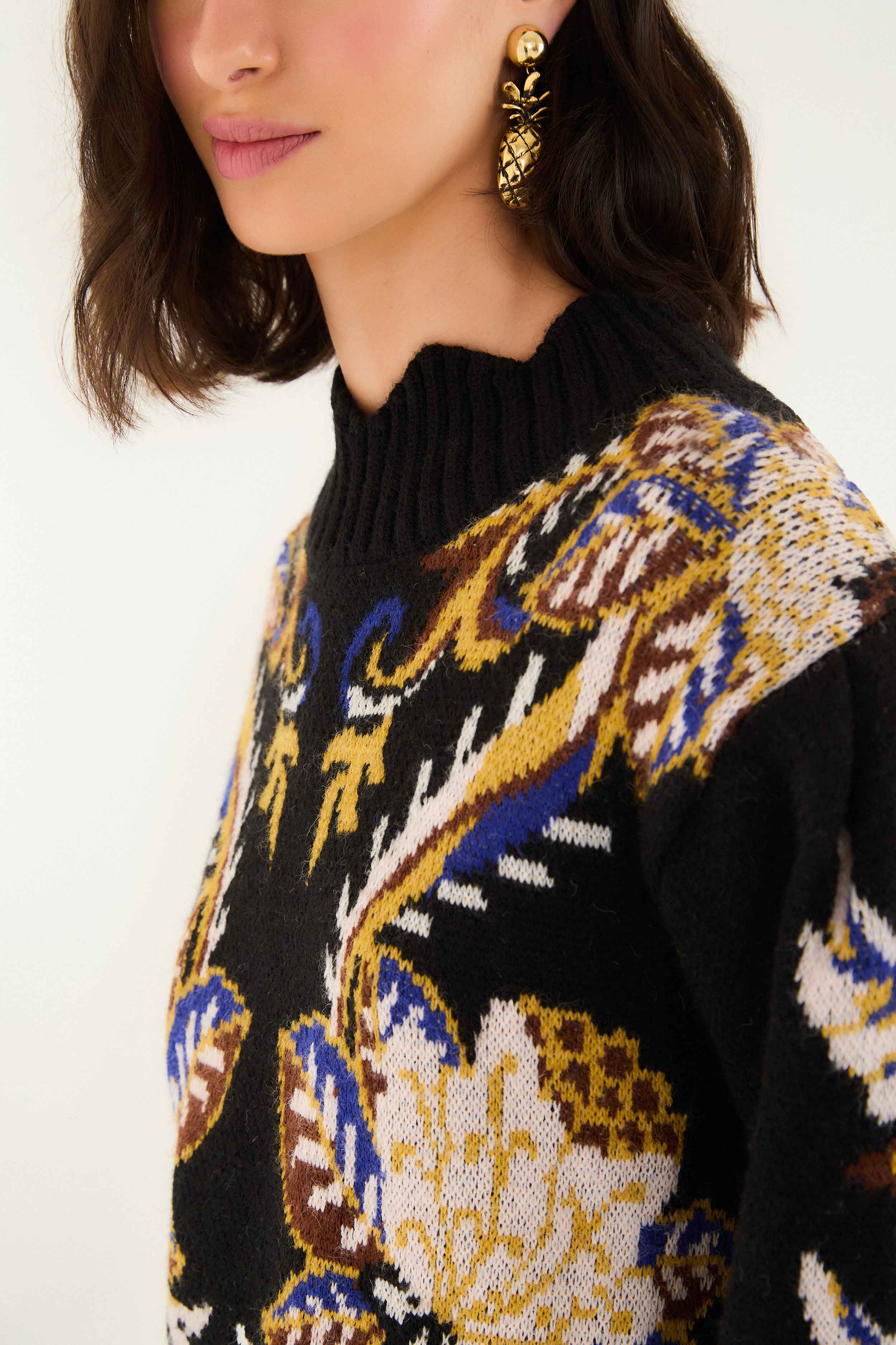 black majestic hearts knit cardigan - Image 3