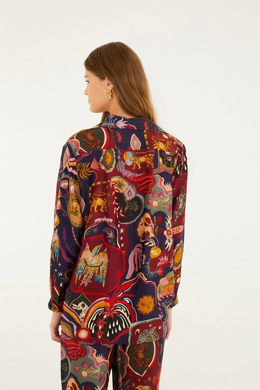 Multicolor Artsy Surreal Land Lenzing™ Ecovero™ Viscose Shirt - Image 3