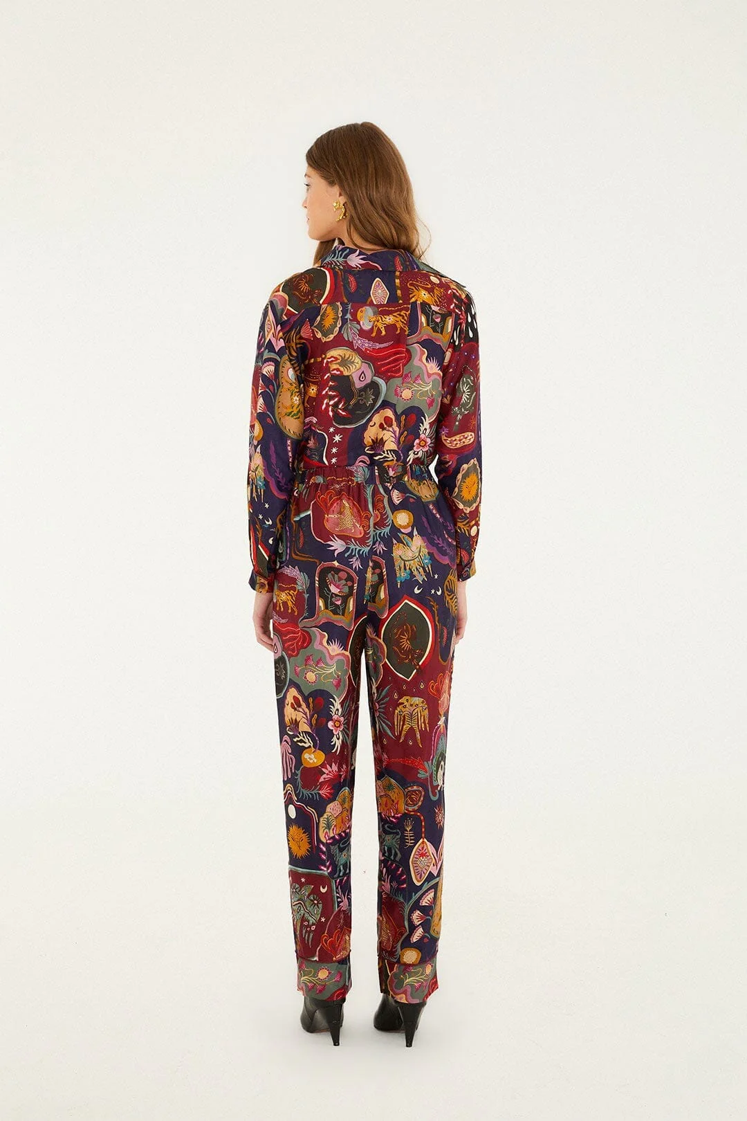 Multicolor Artsy Surreal Land Lenzing™ Ecovero™ Viscose Pants - Image 3