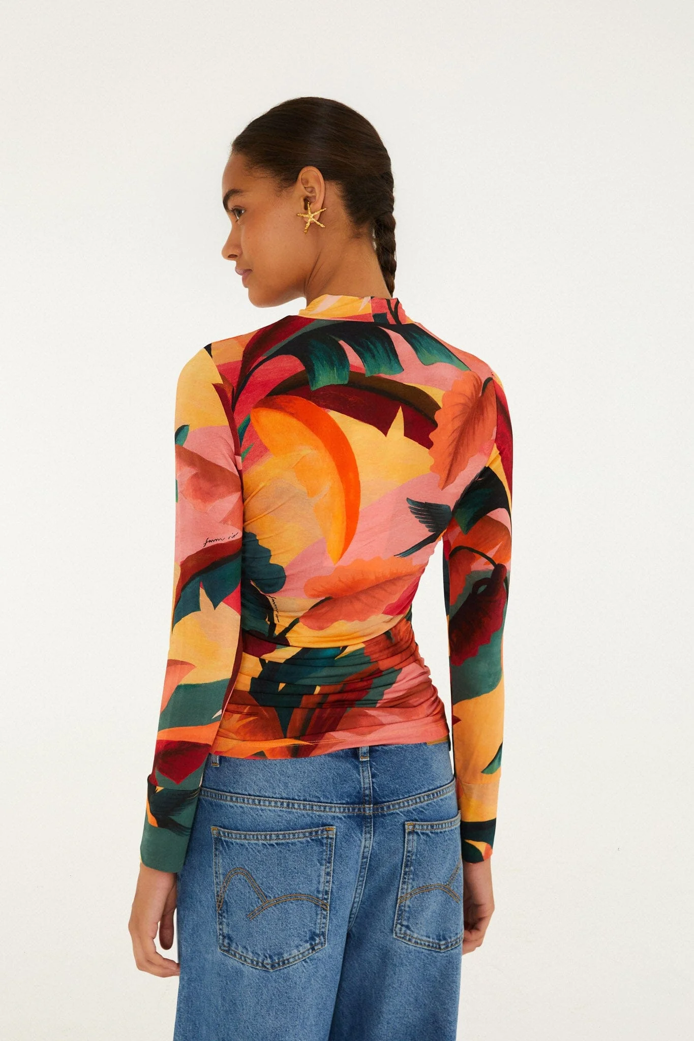 Multicolor Atlantic Rainforest Jersey Blouse - Image 3