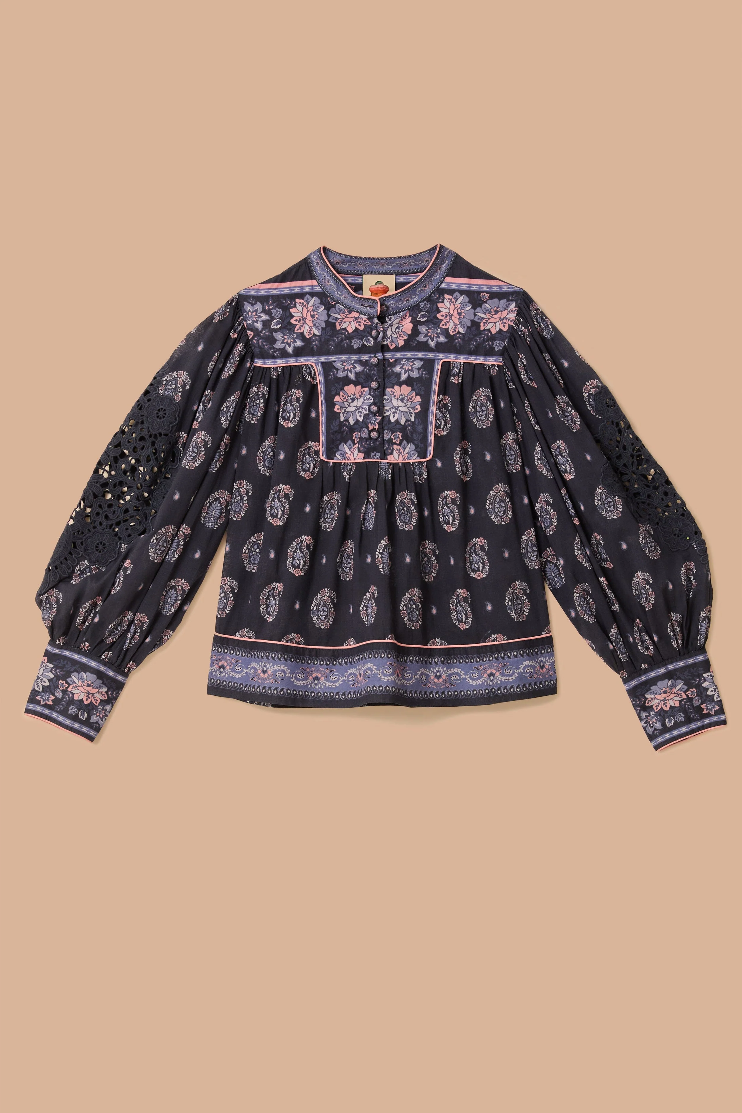 Blue Ayla Long Sleeve Blouse - Image 5
