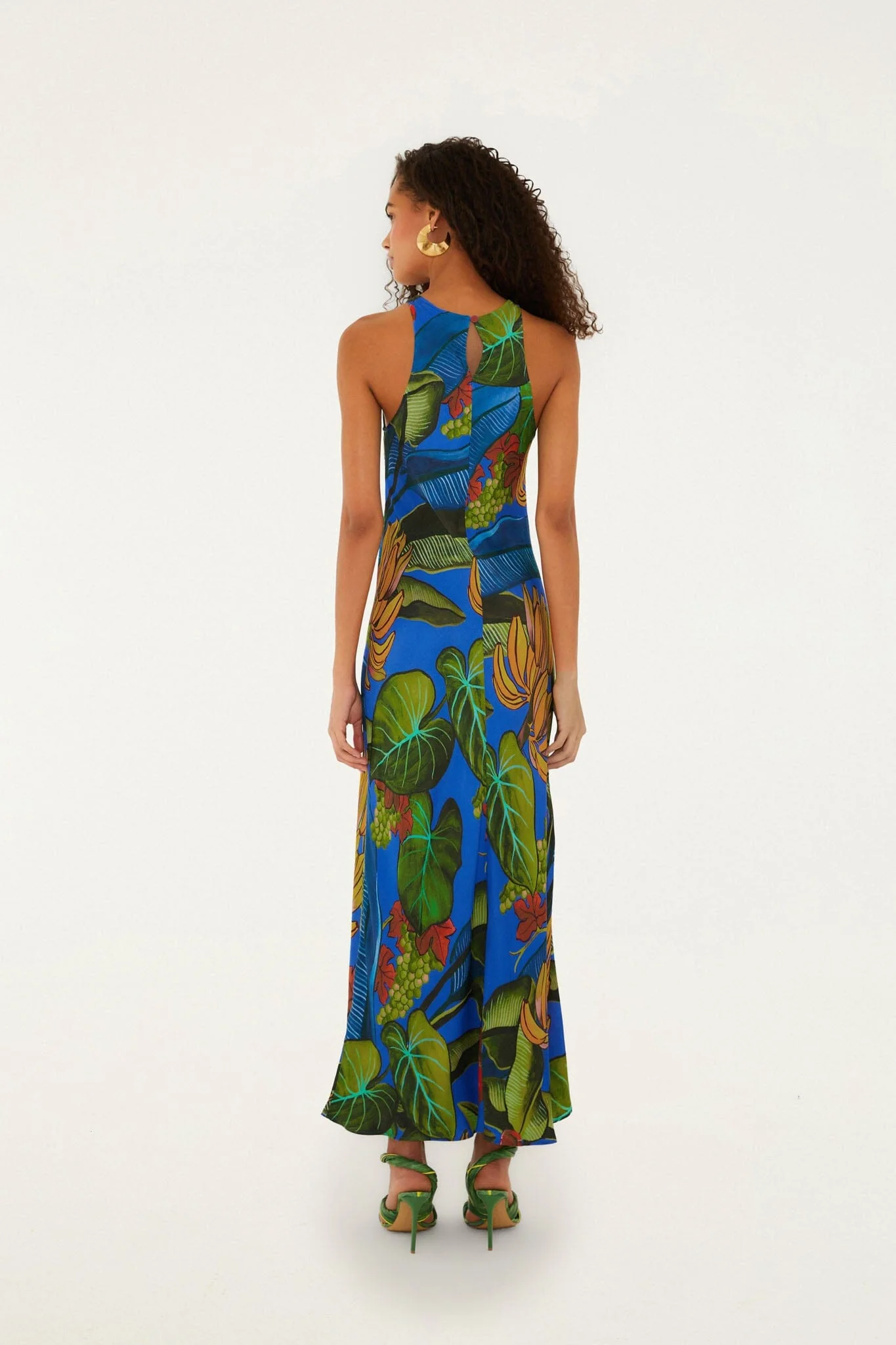 Blue Banana Grapes Sleeveless Lenzing Ecovero Maxi Dress - Image 3
