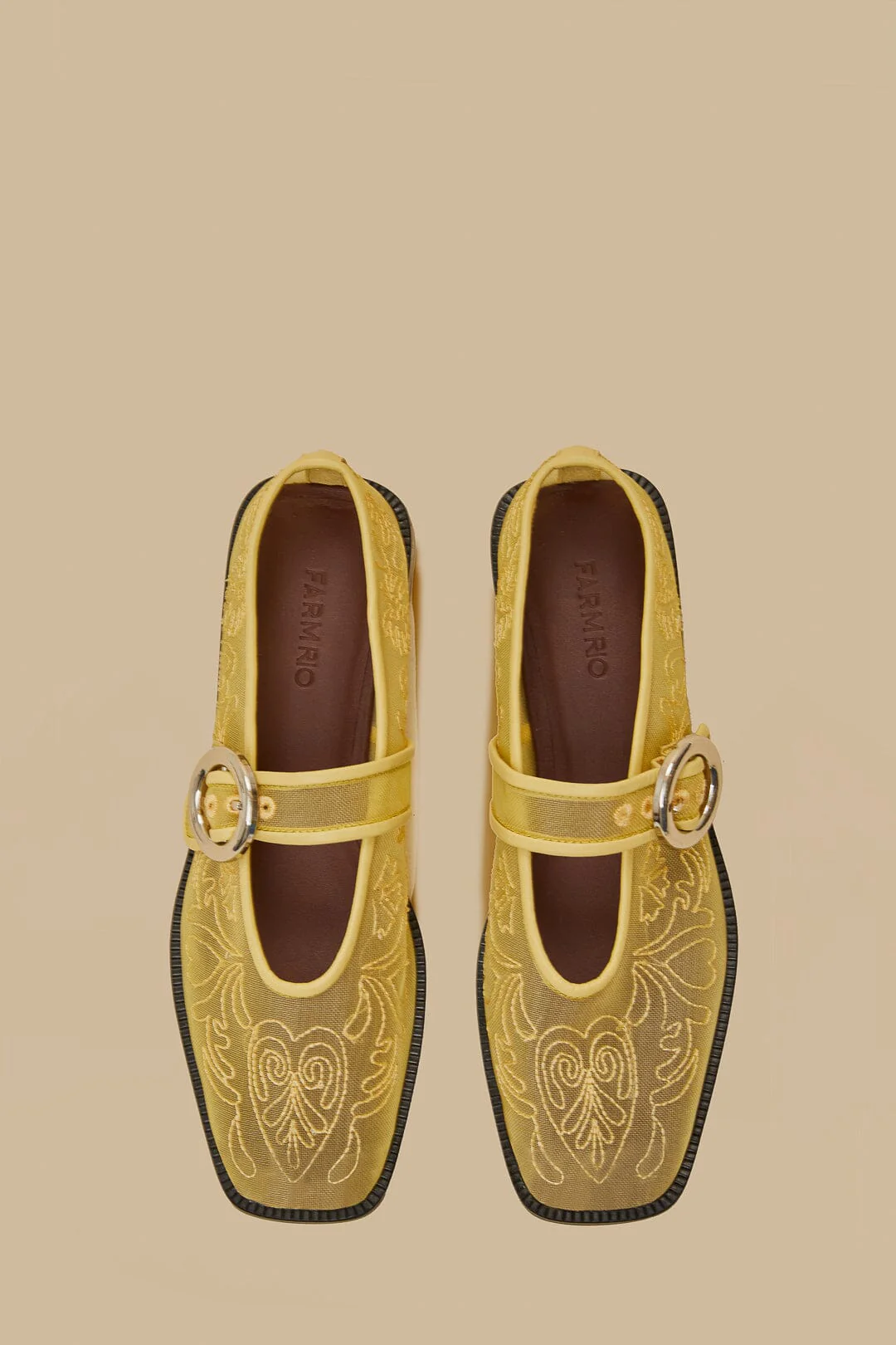 Banana Yellow Square Toe Ballerina - Image 3