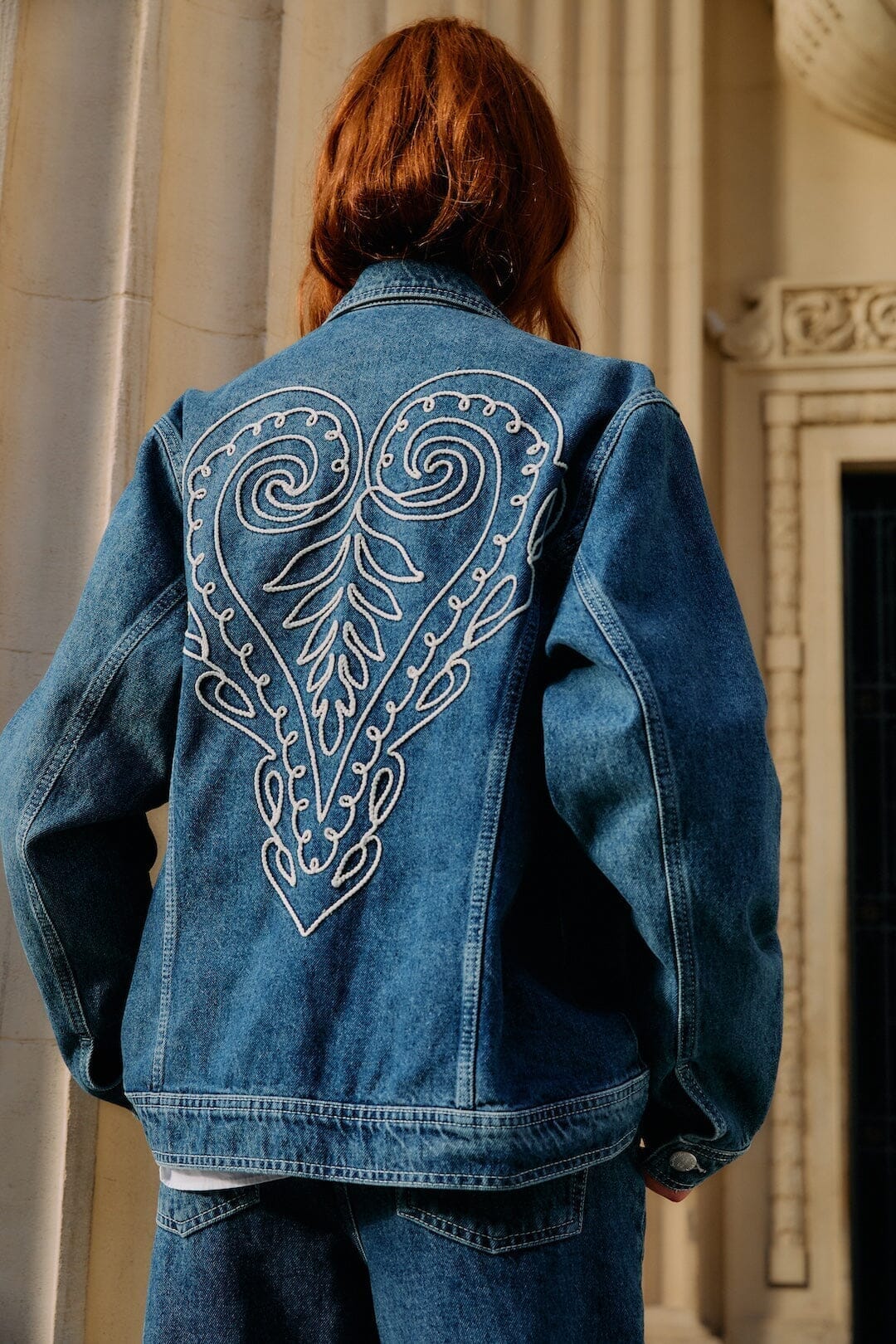 Denim Cornely Buttoned Embroidered Jacket - Image 3
