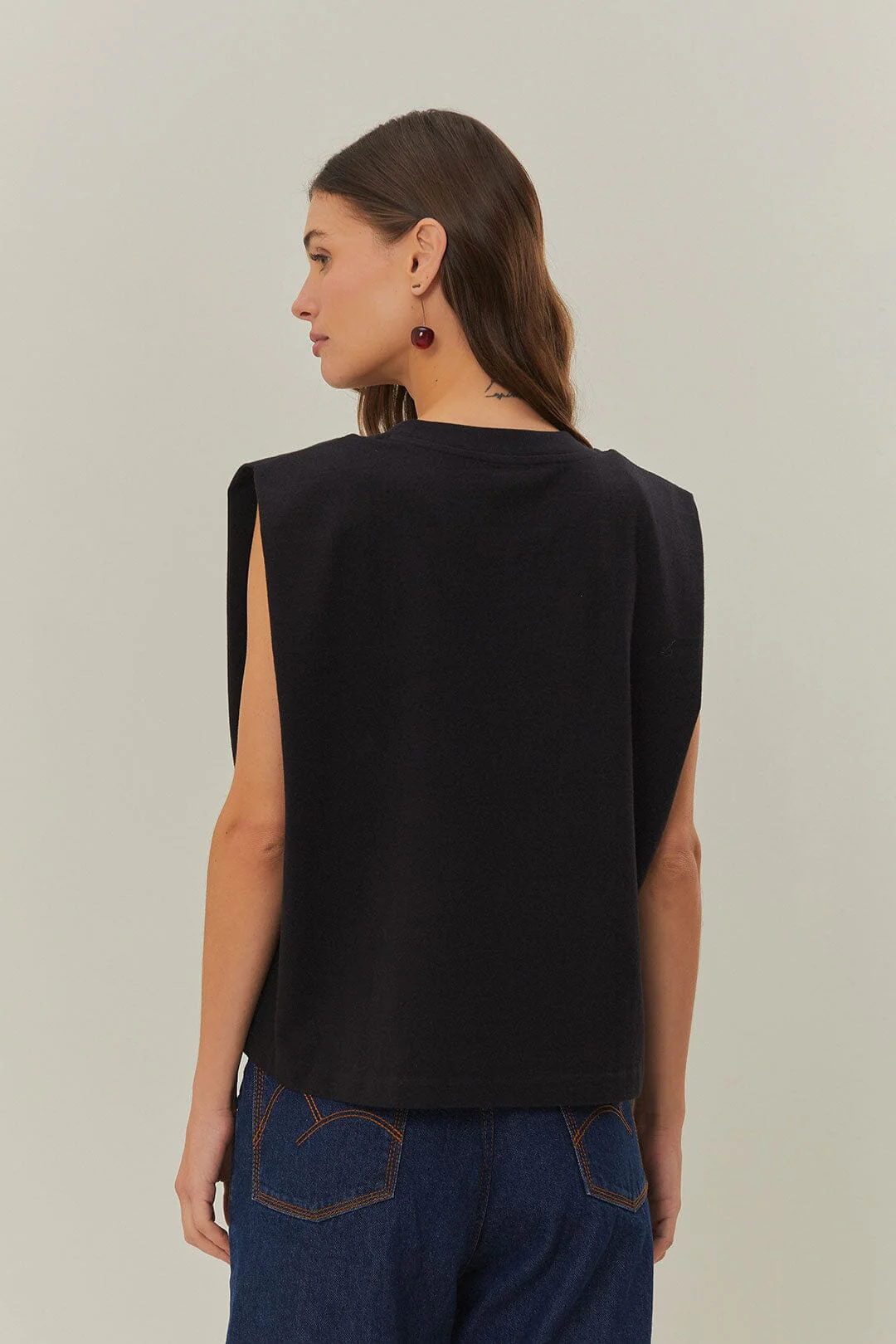 Black Beaded Hearts T-Shirt - Image 3