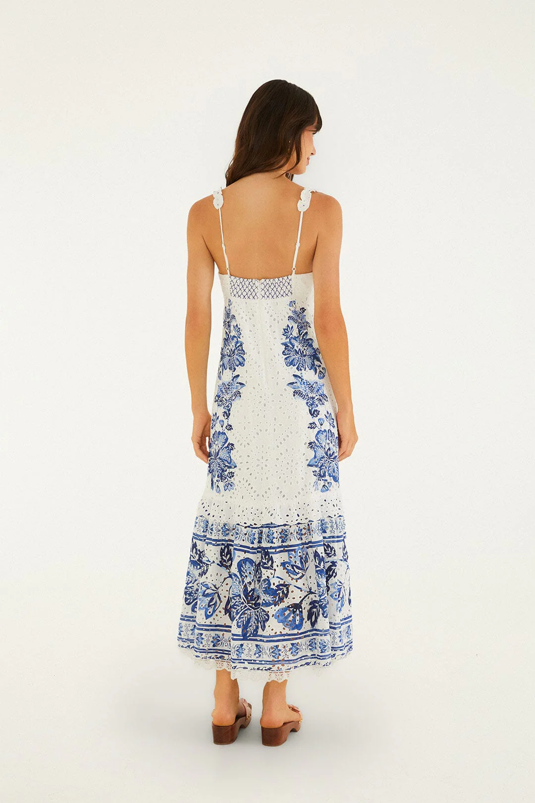 Off-White Beautiful Nature Eyelet Midi Dress - Image 3