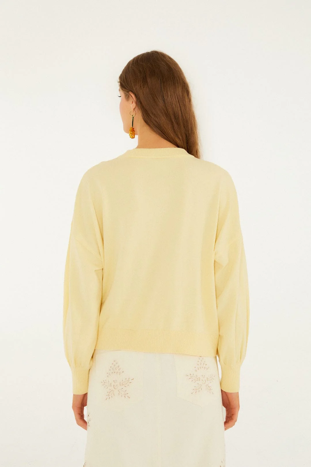 Yellow Birds Bicycle Embroidered Sweater - Image 3