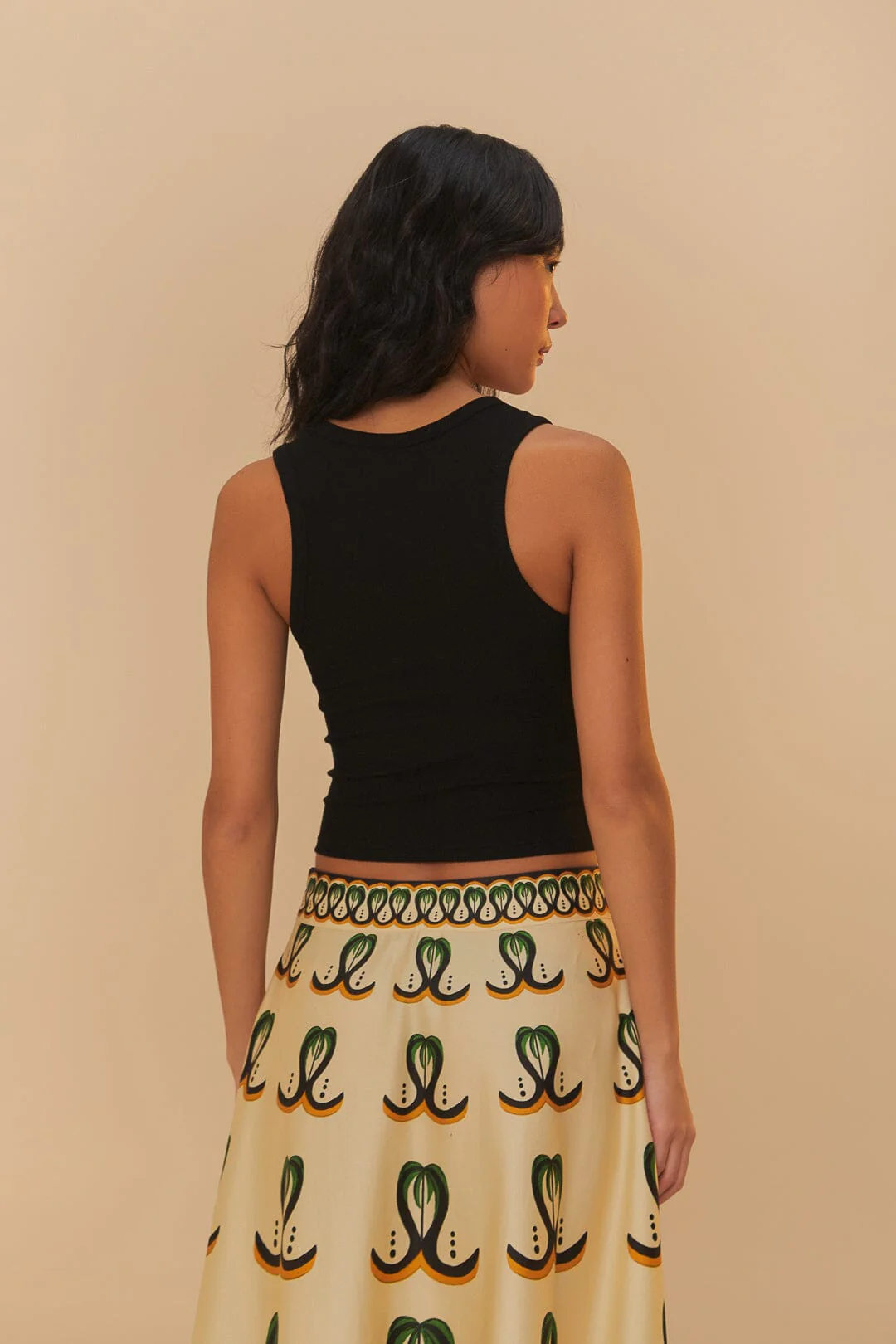 Black Embroidered Tank Top - Image 4