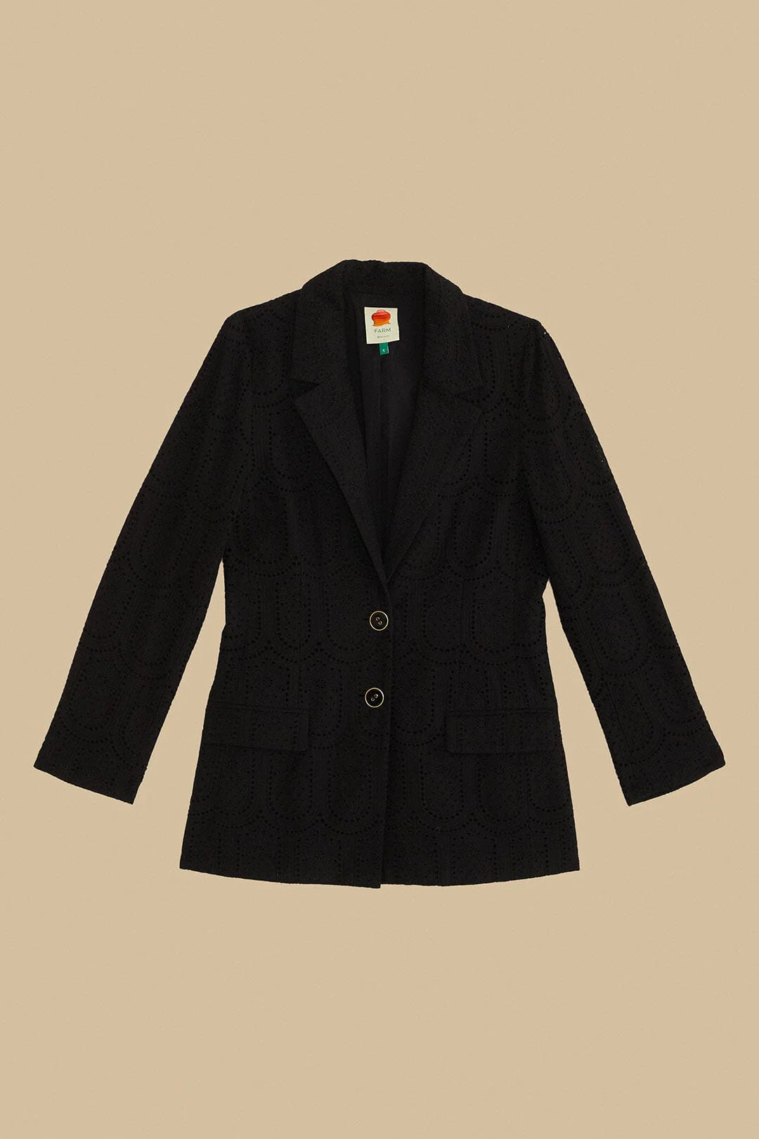 Black Eyelet Blazer - Image 3