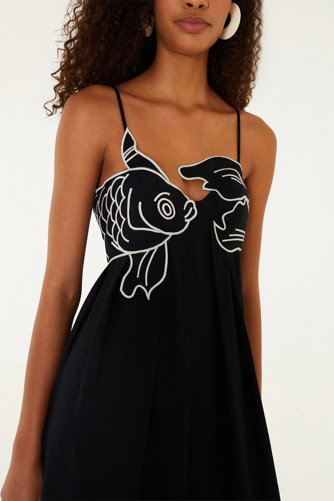 Black Fish Top LENZING™ ECOVERO™ Euroflax™ Maxi Dress - Image 2