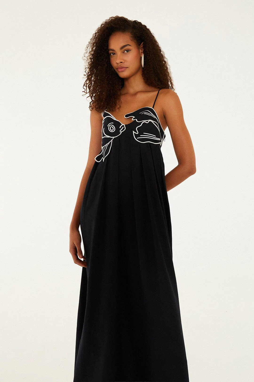 Black Fish Top LENZING™ ECOVERO™ Euroflax™ Maxi Dress - Image 4