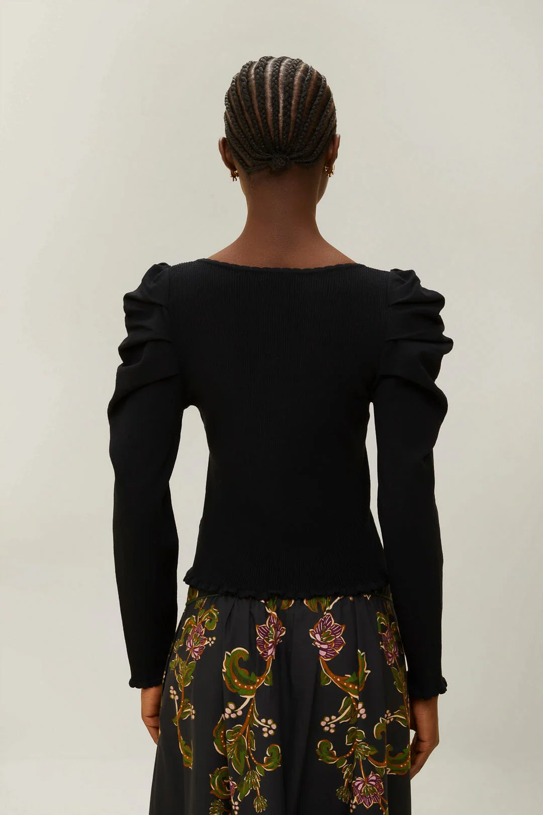 Black Knit Blouse - Image 3