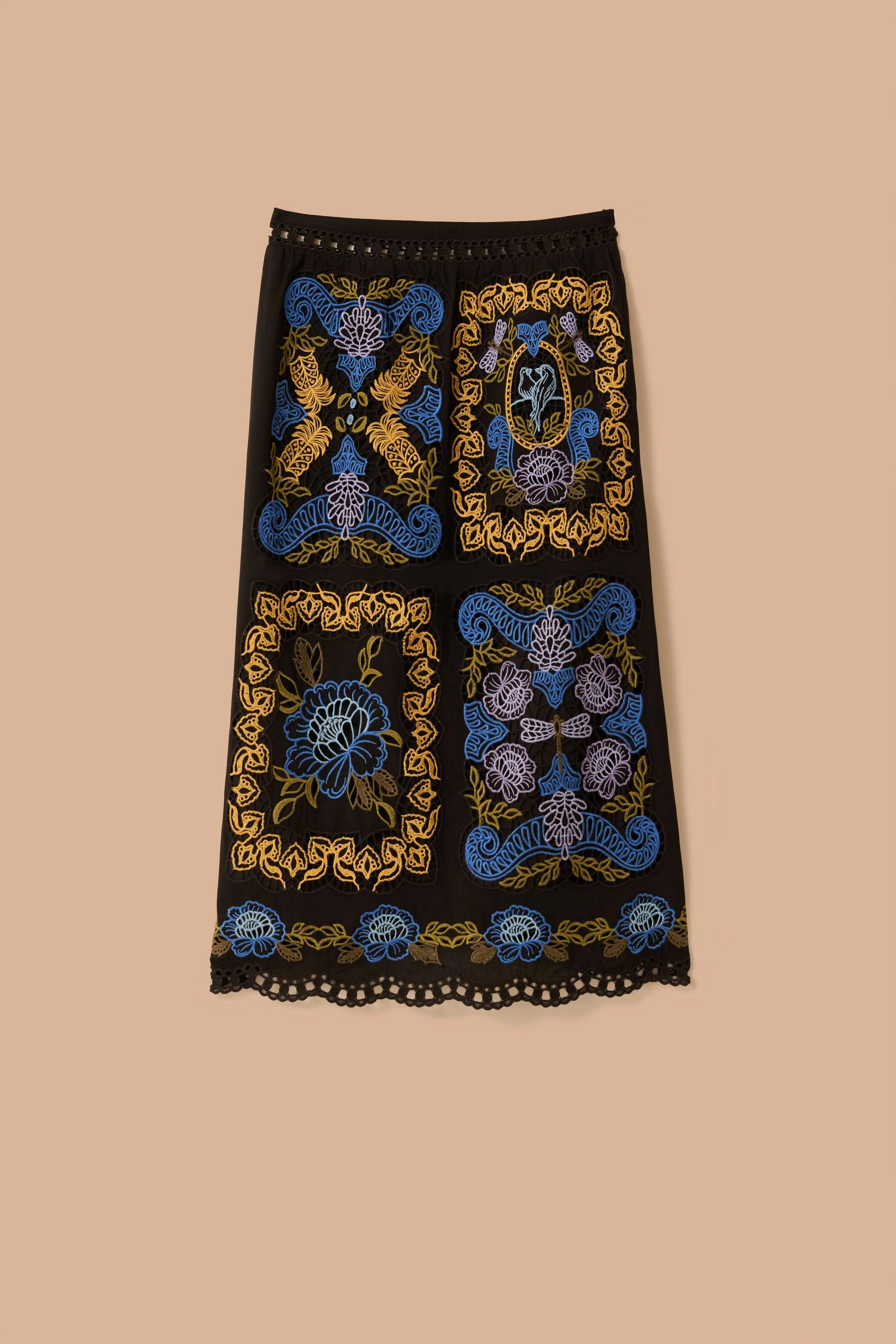 Black Richelieu Midi Skirt - Image 5