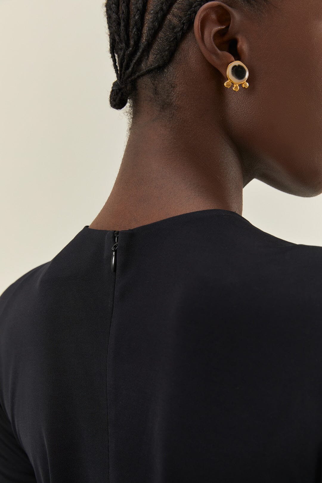 Black Twisted Cup Midi Dress - Image 5