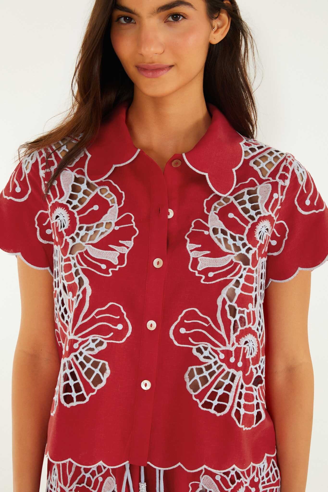 Blouse With Embroidery And Buttons - Image 4