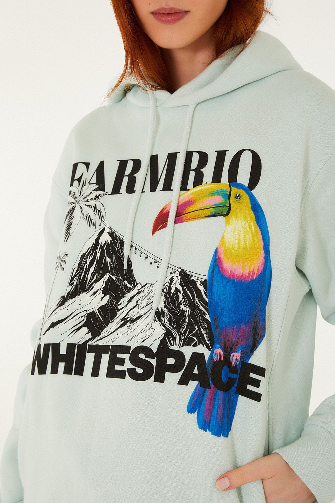 Blue Snow Macaw Hooded Sweatshirt - Image 4