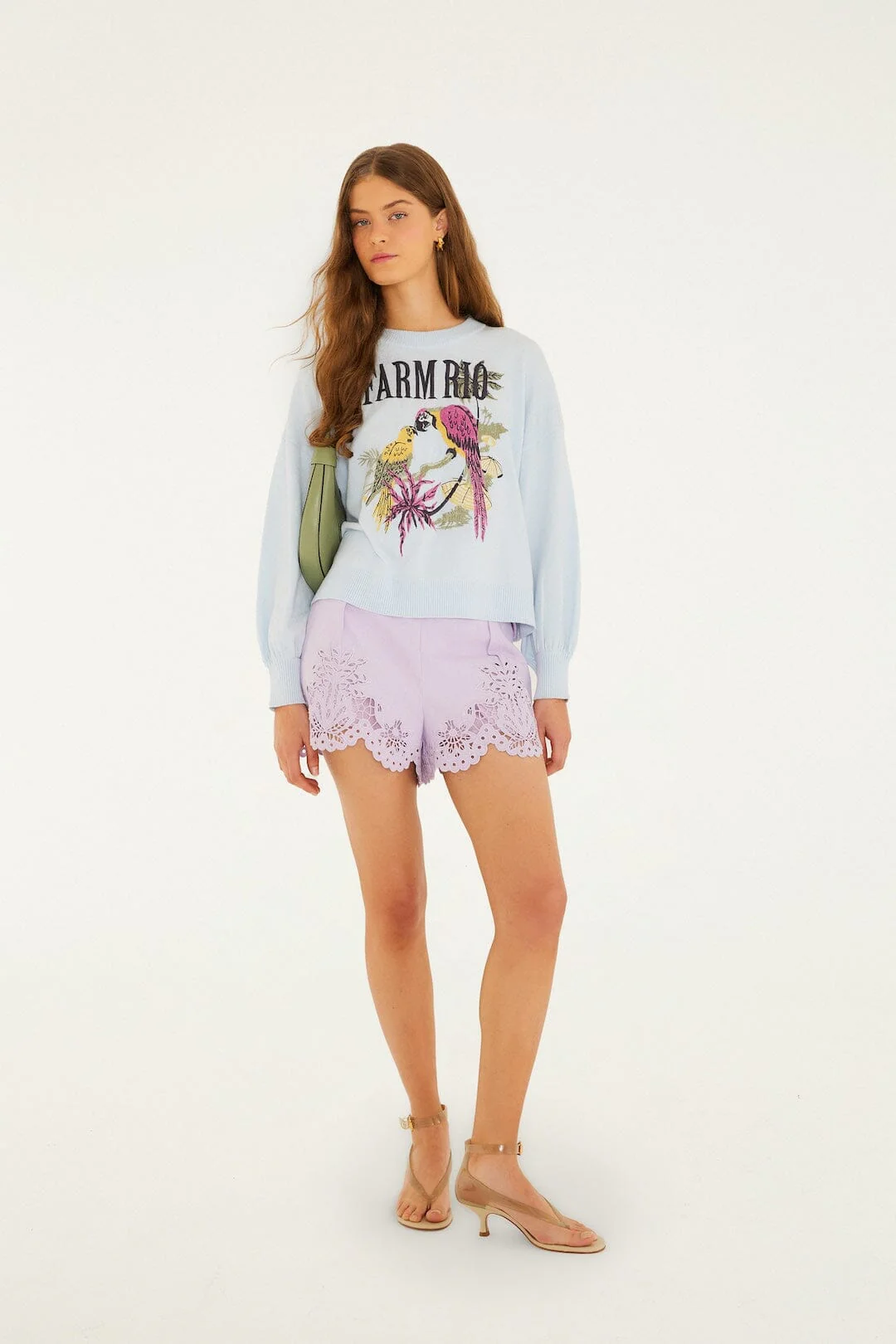 Blue Love Birds Embroidered Sweater - Image 4