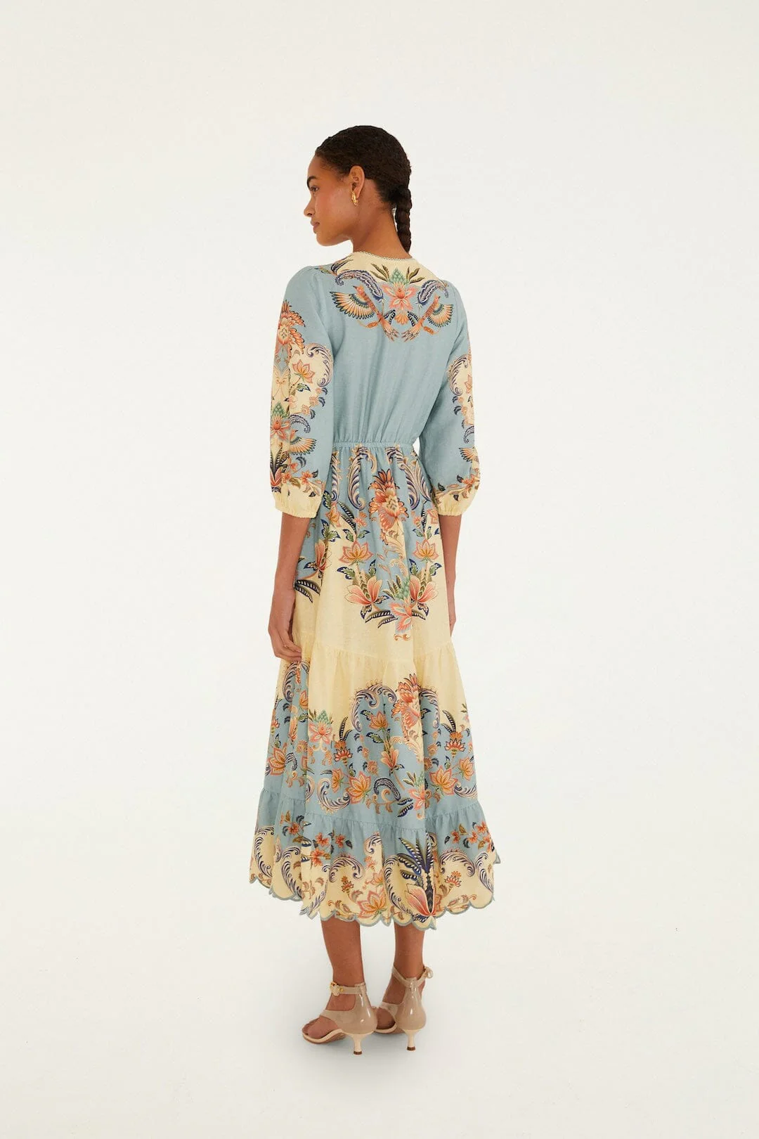 Butter Yellow Boho Beauty Lenzing™ Ecovero™ Euroflax™ Maxi Dress - Image 3