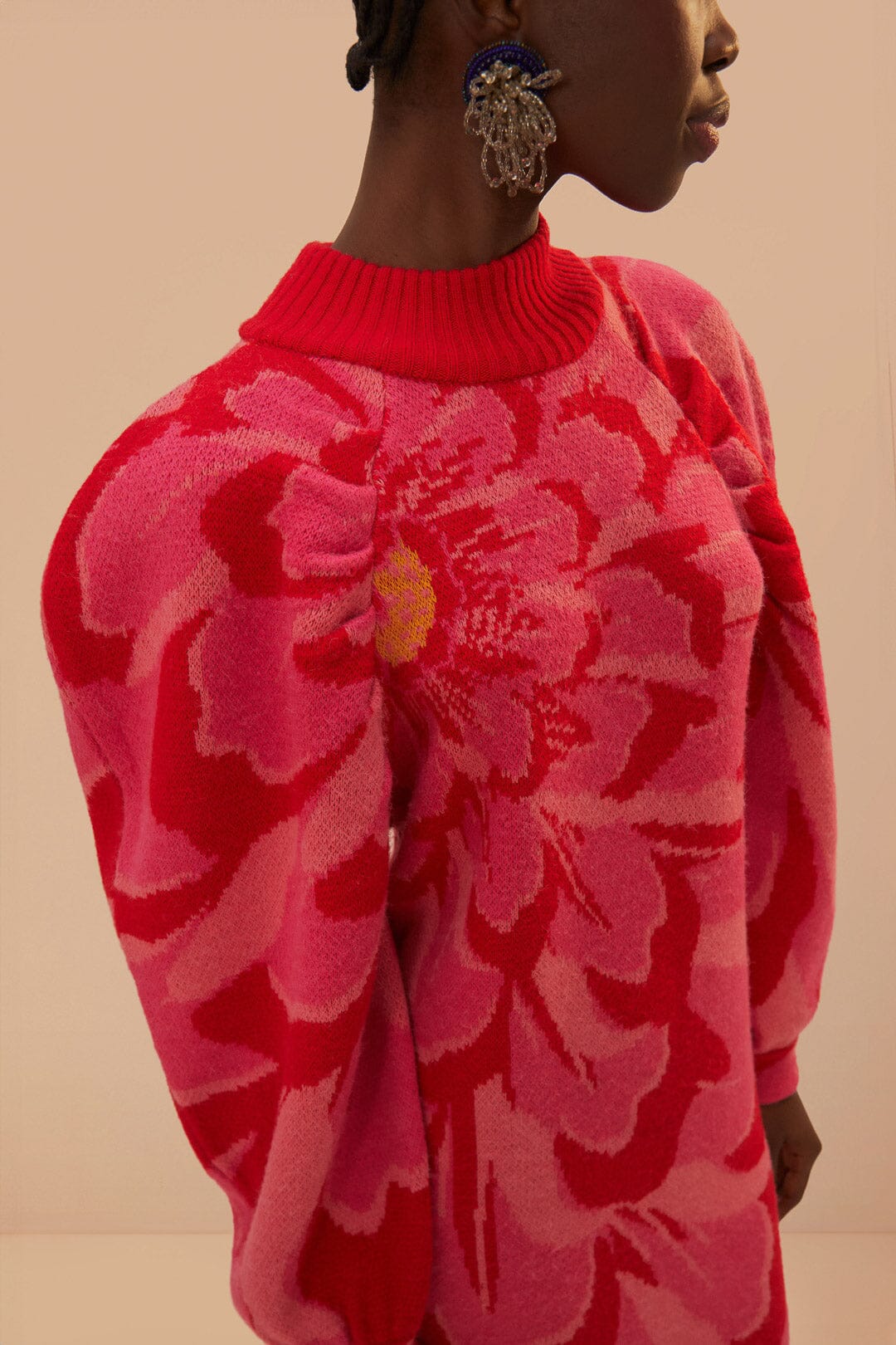 Bold Flower Knit Dress - Image 2