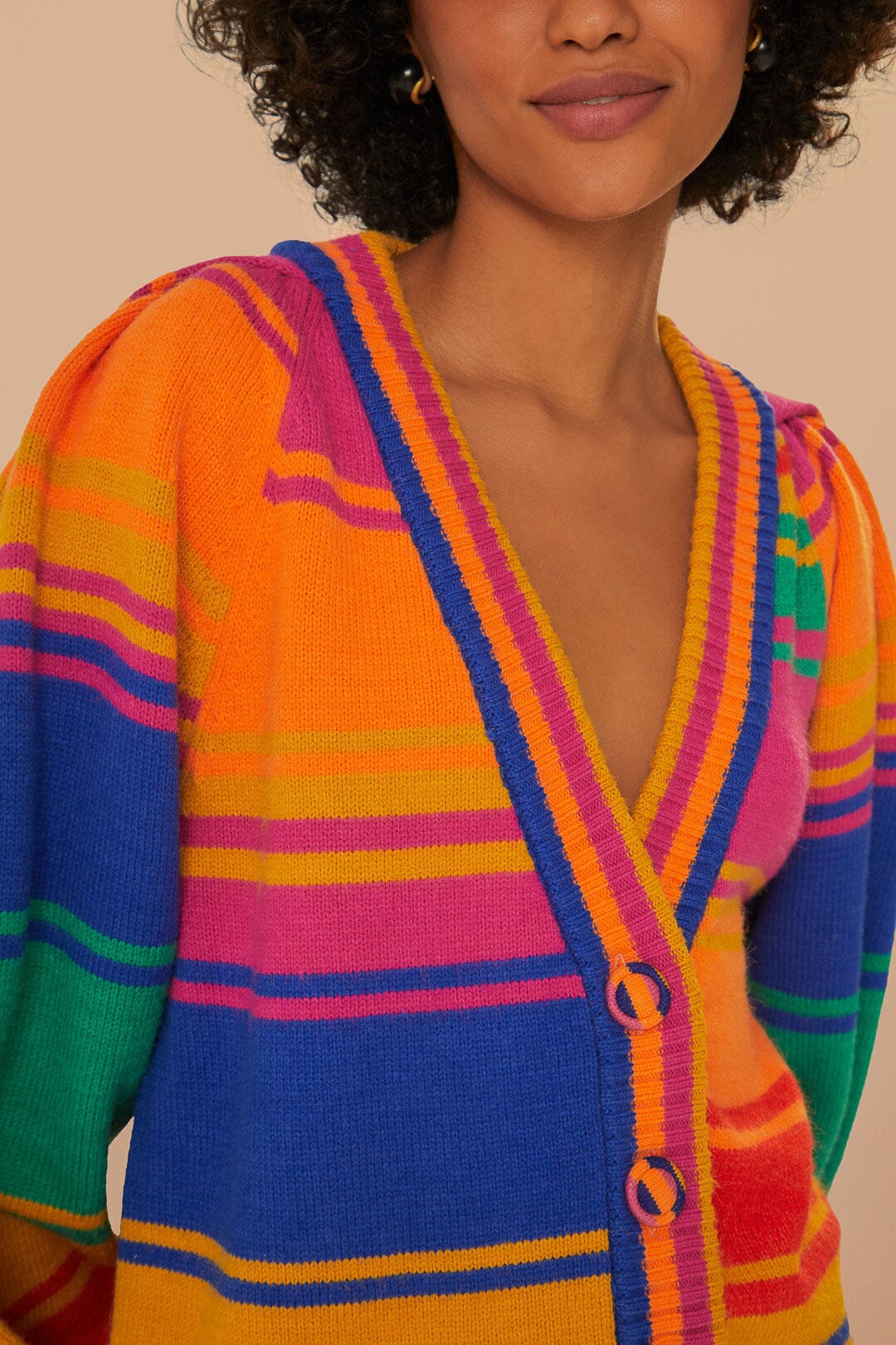 Bold Stripes Knit Cardigan - Image 2
