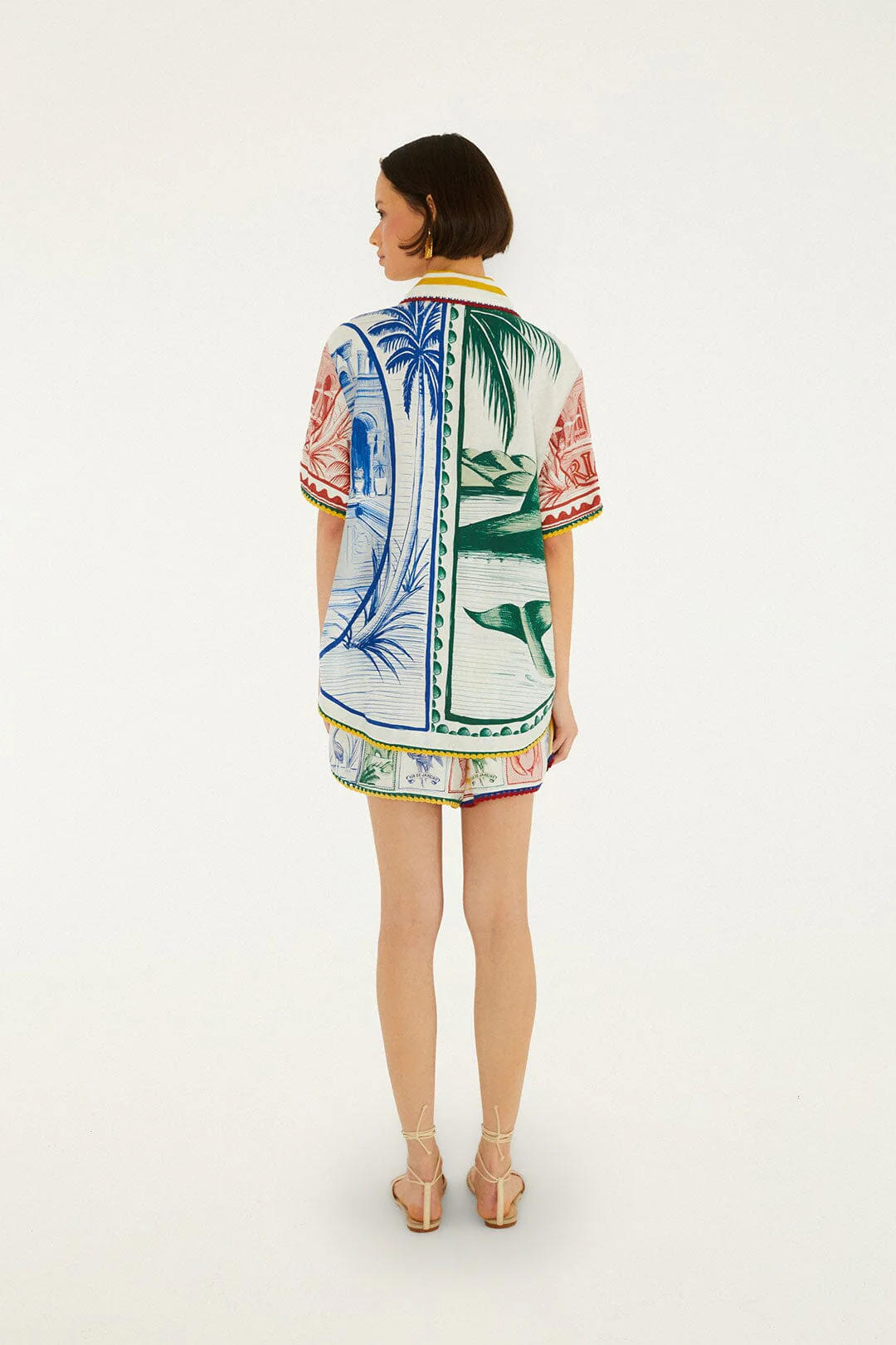 Off-White Brasil Vintage Crochet Lenzing™ Ecovero™ Euroflax™ Shorts - Image 4