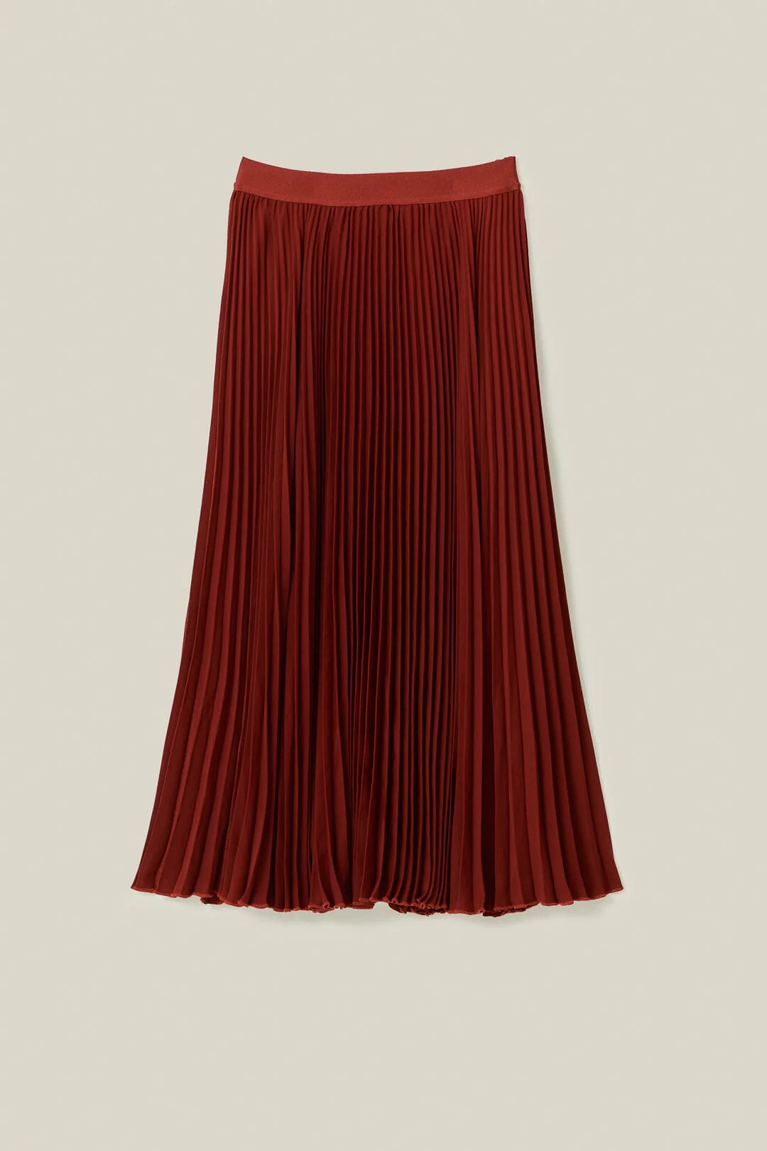 Brown Pleated Maxi Skirt - Image 5