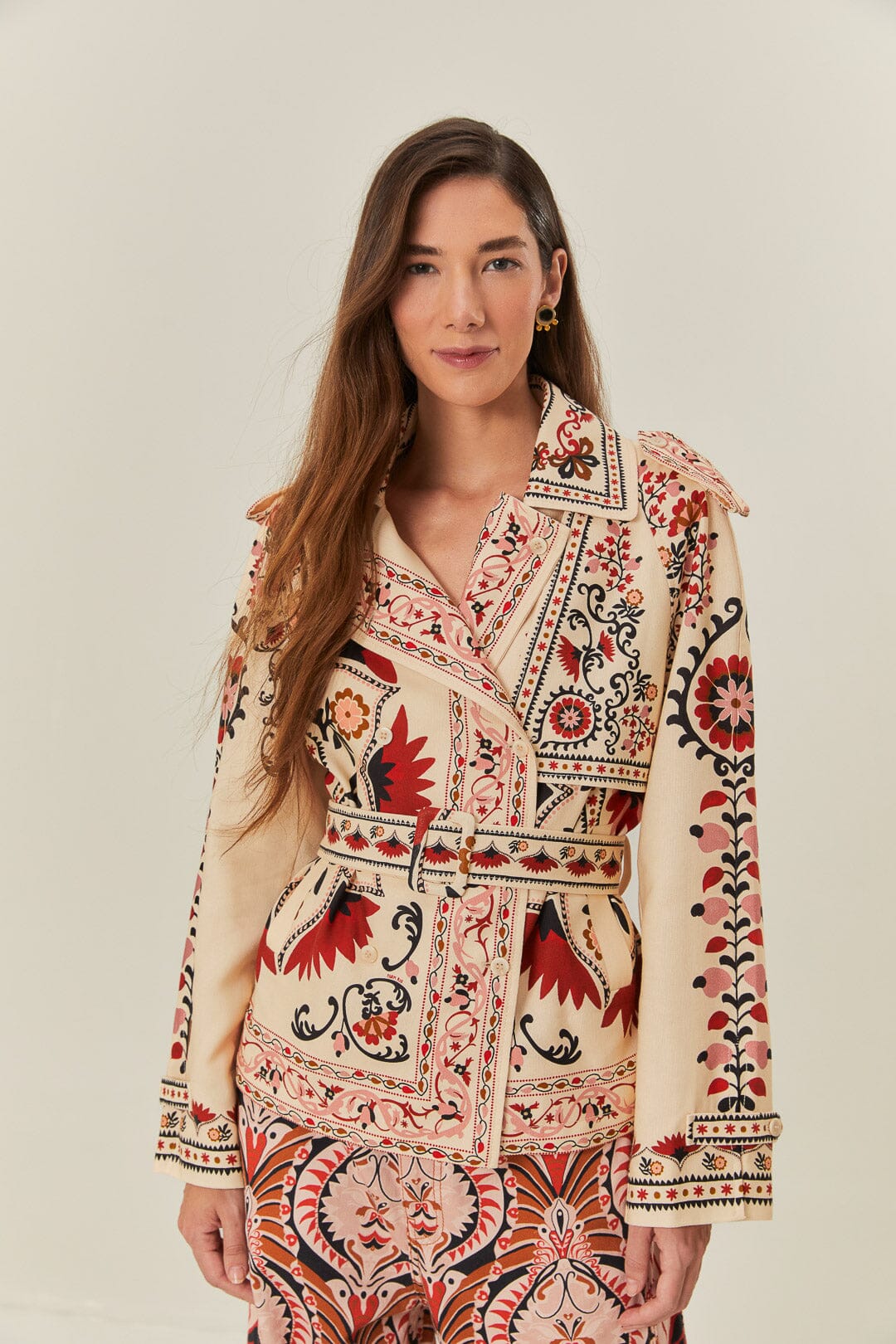 Cream Cashew Mandala Blazer - Image 2