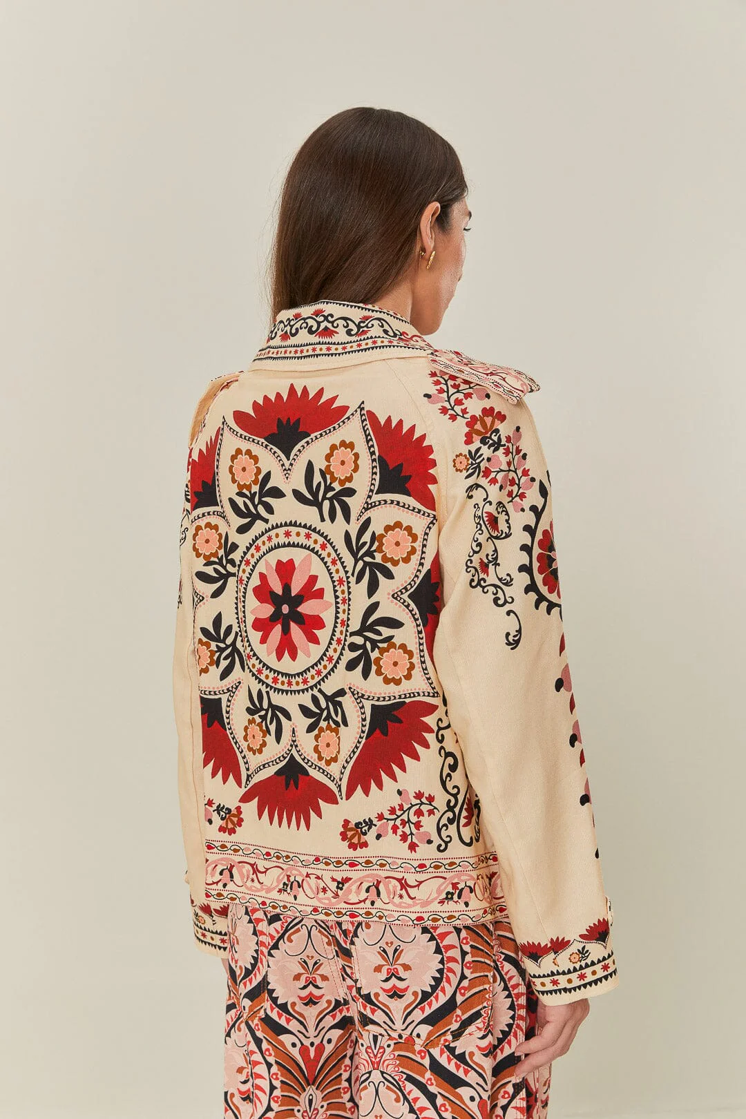 Cream Cashew Mandala Blazer - Image 3