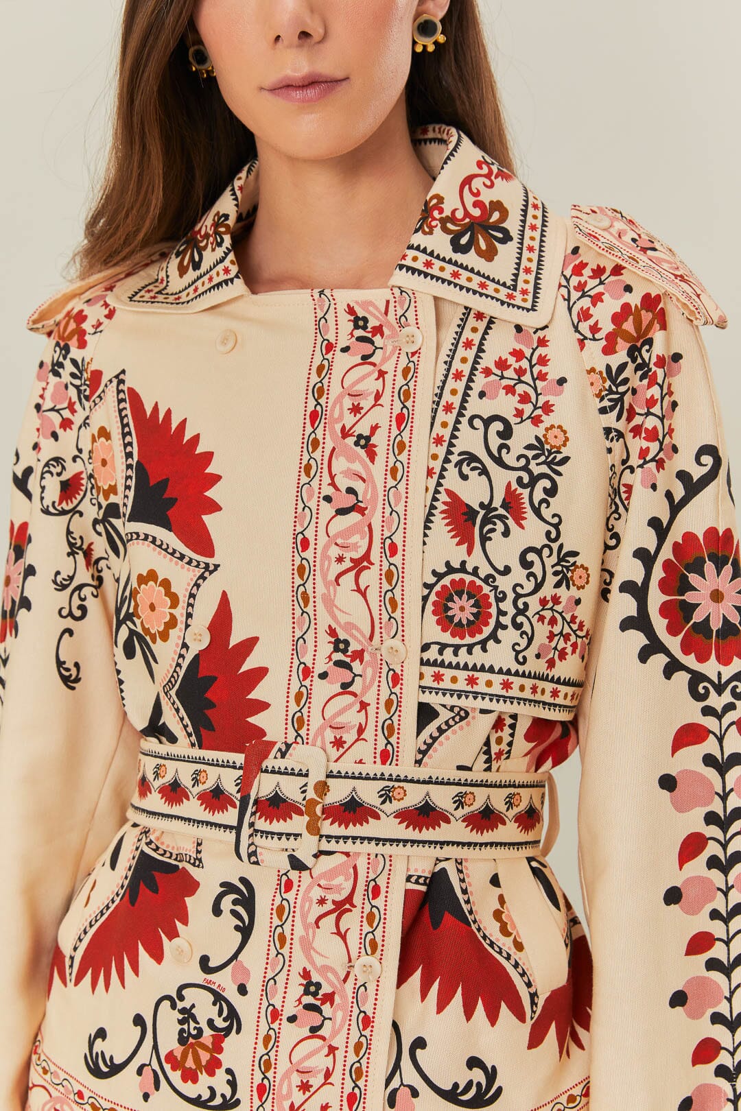 Cream Cashew Mandala Blazer - Image 4
