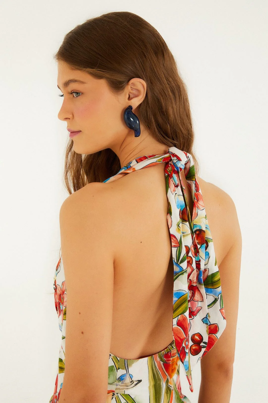 Off-White Cocktail Lenzing™ Ecovero™ Euroflax™ Maxi Dress - Image 4