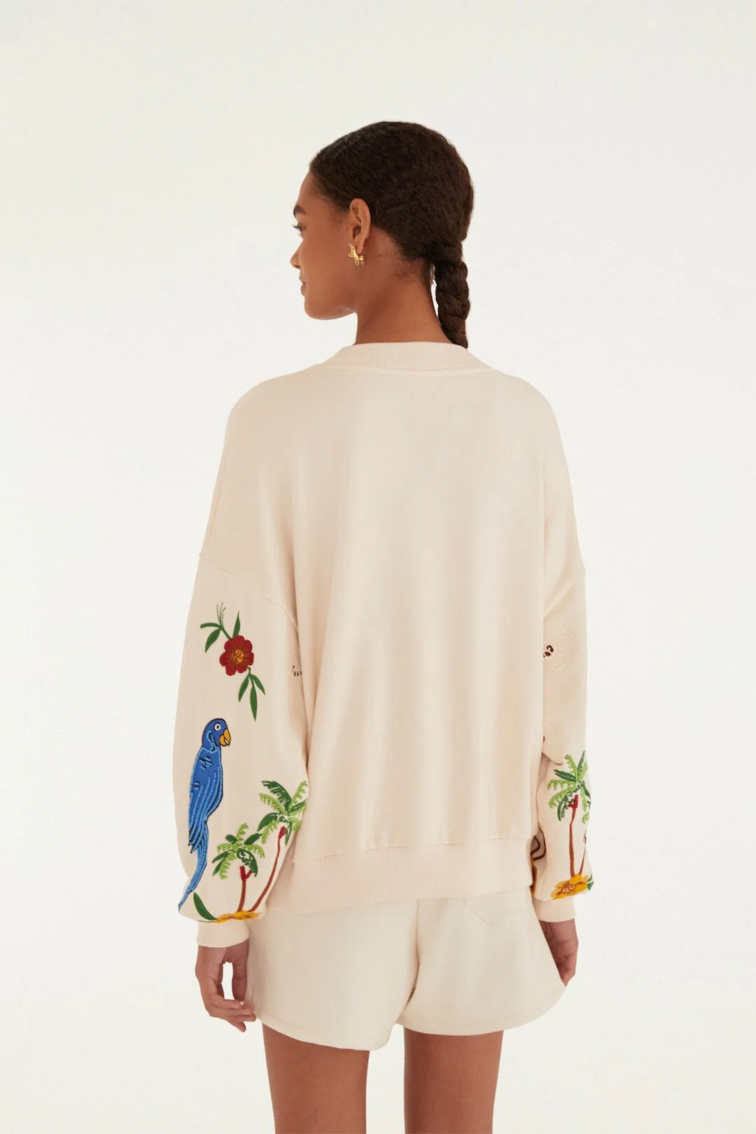 Off-White Coconut Trees Come To Rio Embroidered Sweatshirt - Image 5