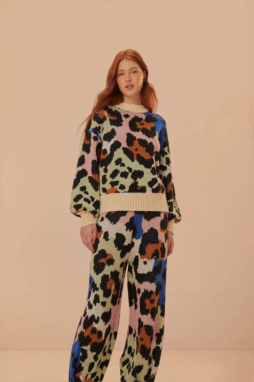 Colorful Leopards Knit Pants - Image 3