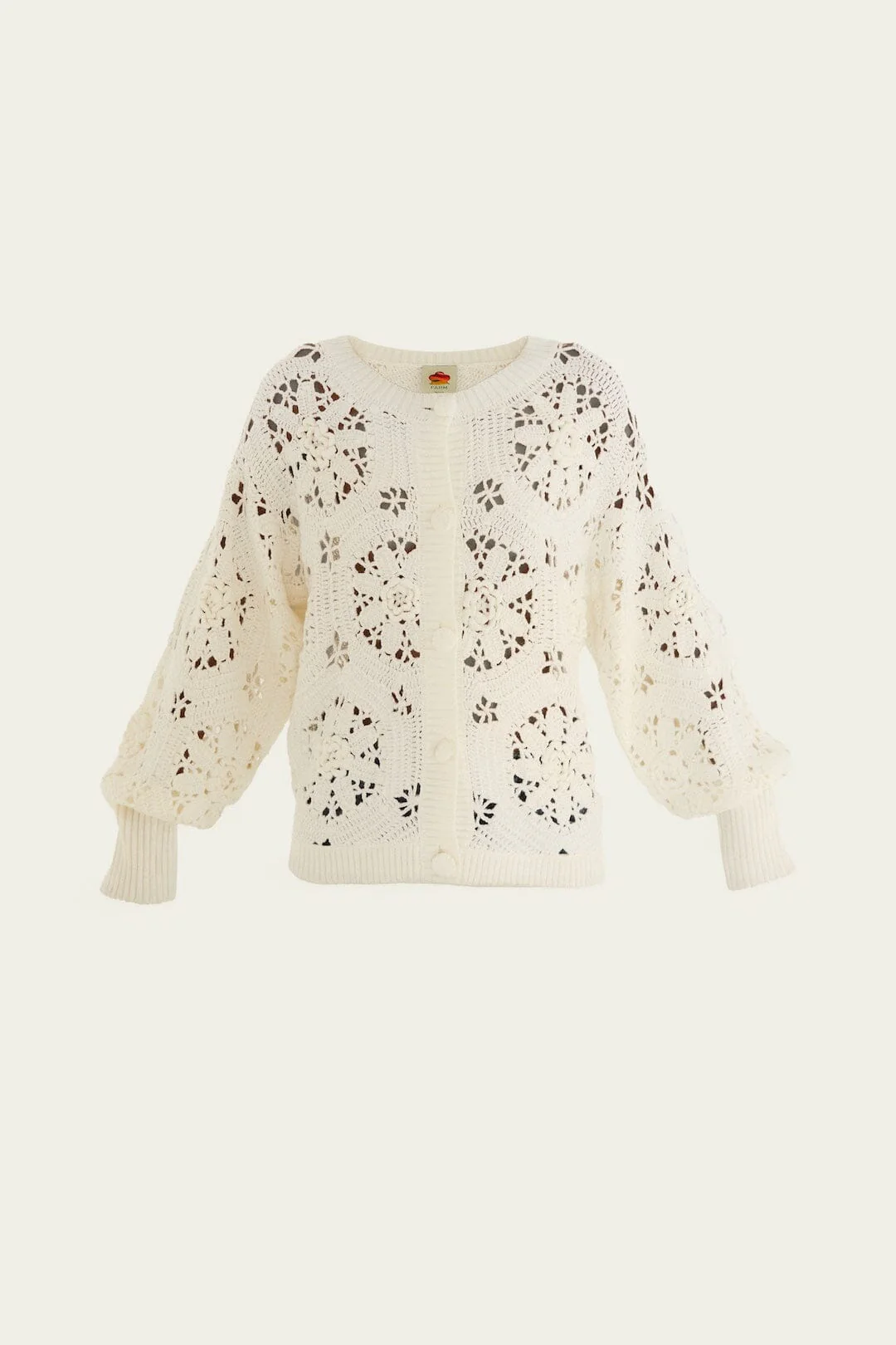 Off-White Crochet 3d Flower Knit Cardigan - Image 4