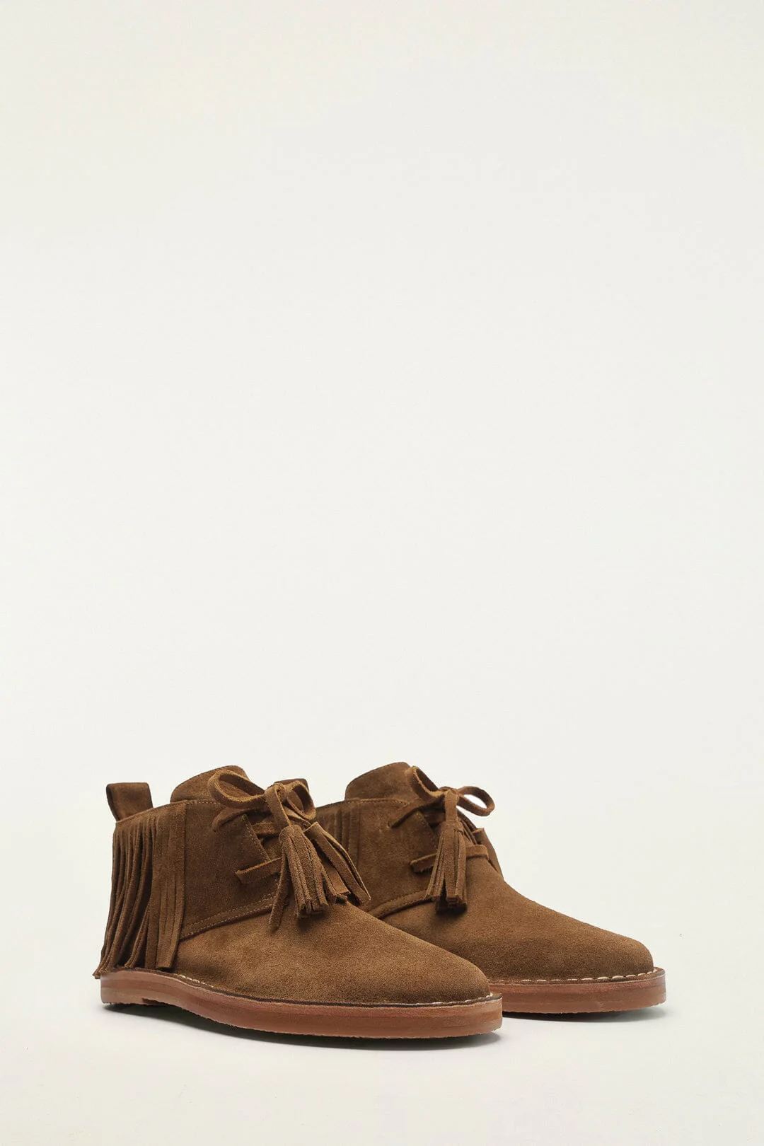 Brown Fringes Suede Desert Boot - Image 2