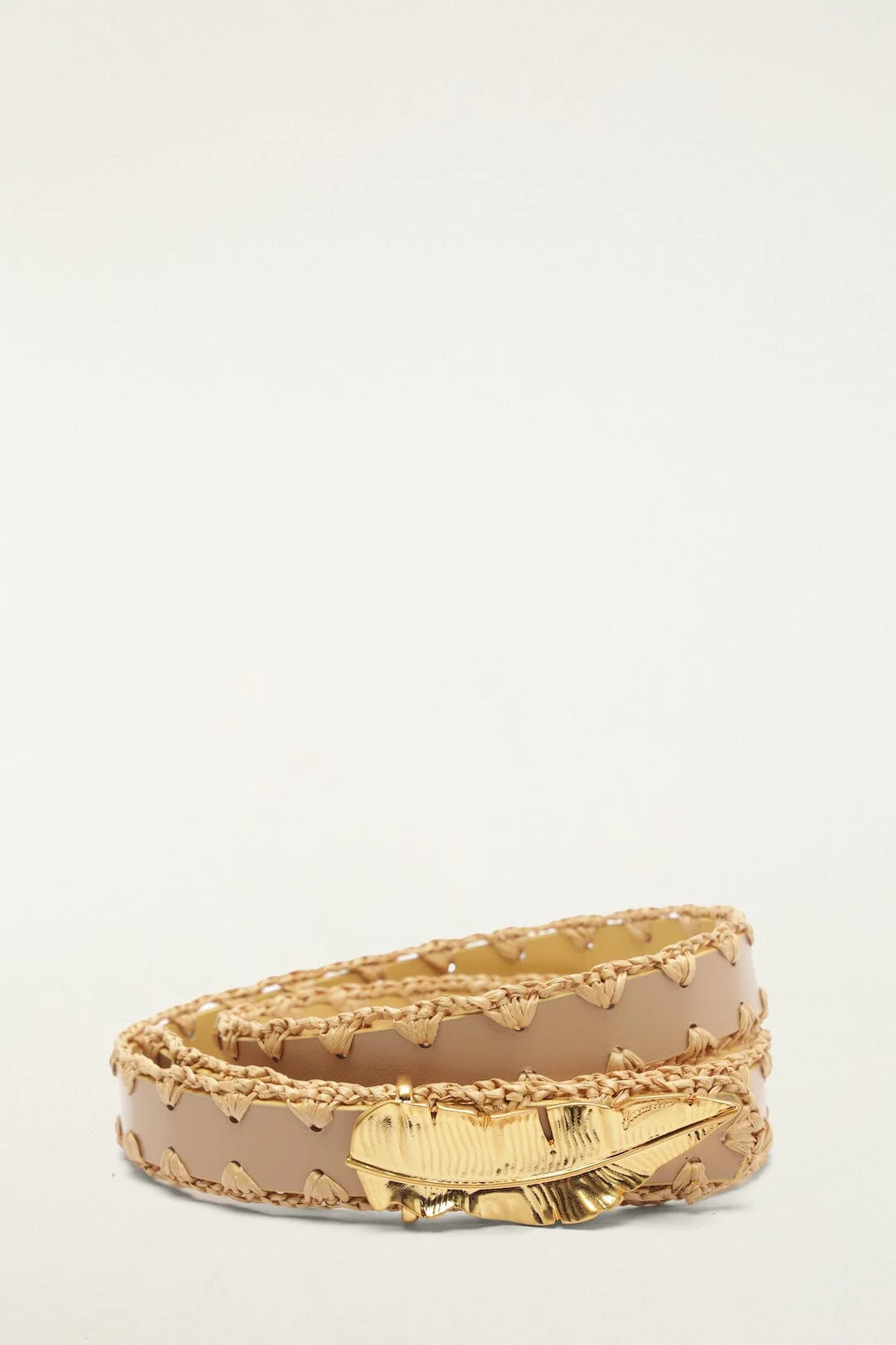 Beige Double Sided Strap Belt - Image 2