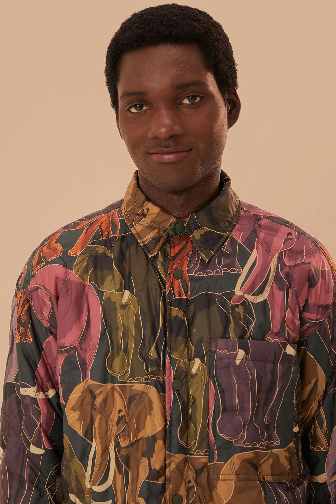 Elephants Reversible Puffer Shirt - Image 4