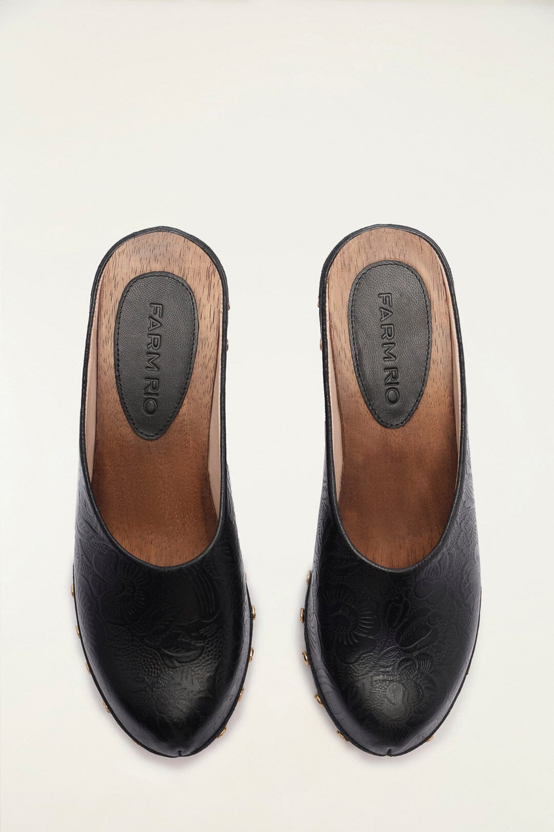 Black Embossed Wedge Clog - Image 6