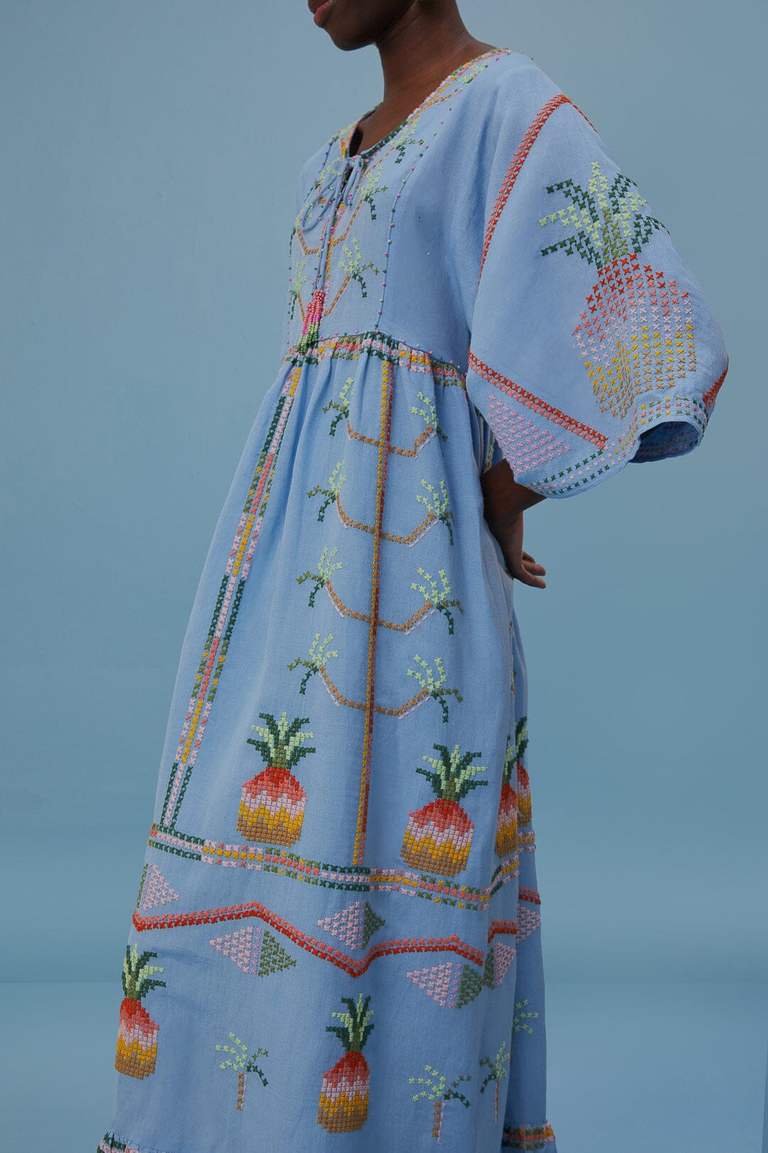 Embroidered Pineapple Cover-Up - Image 2