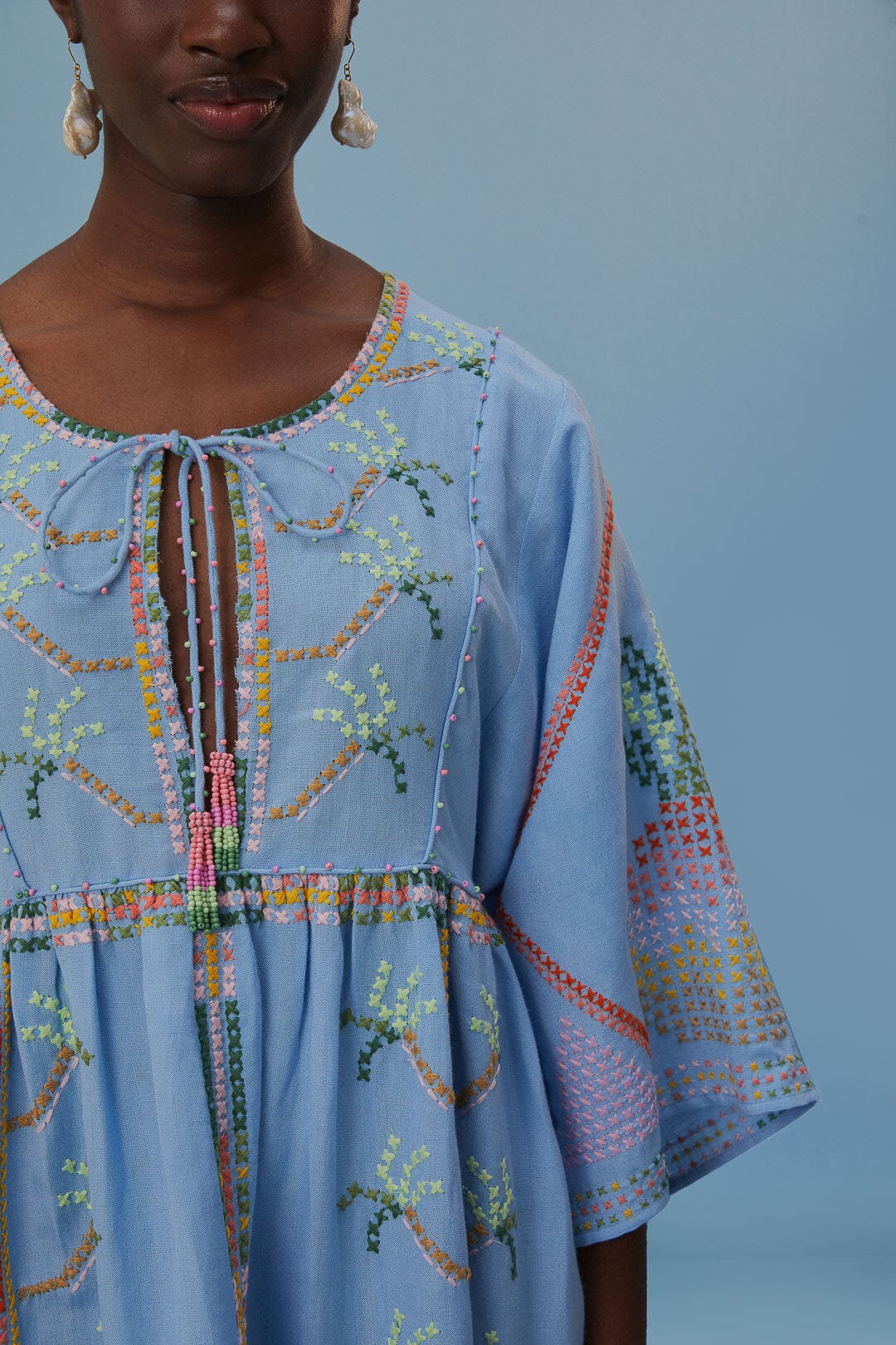 Embroidered Pineapple Cover-Up - Image 3