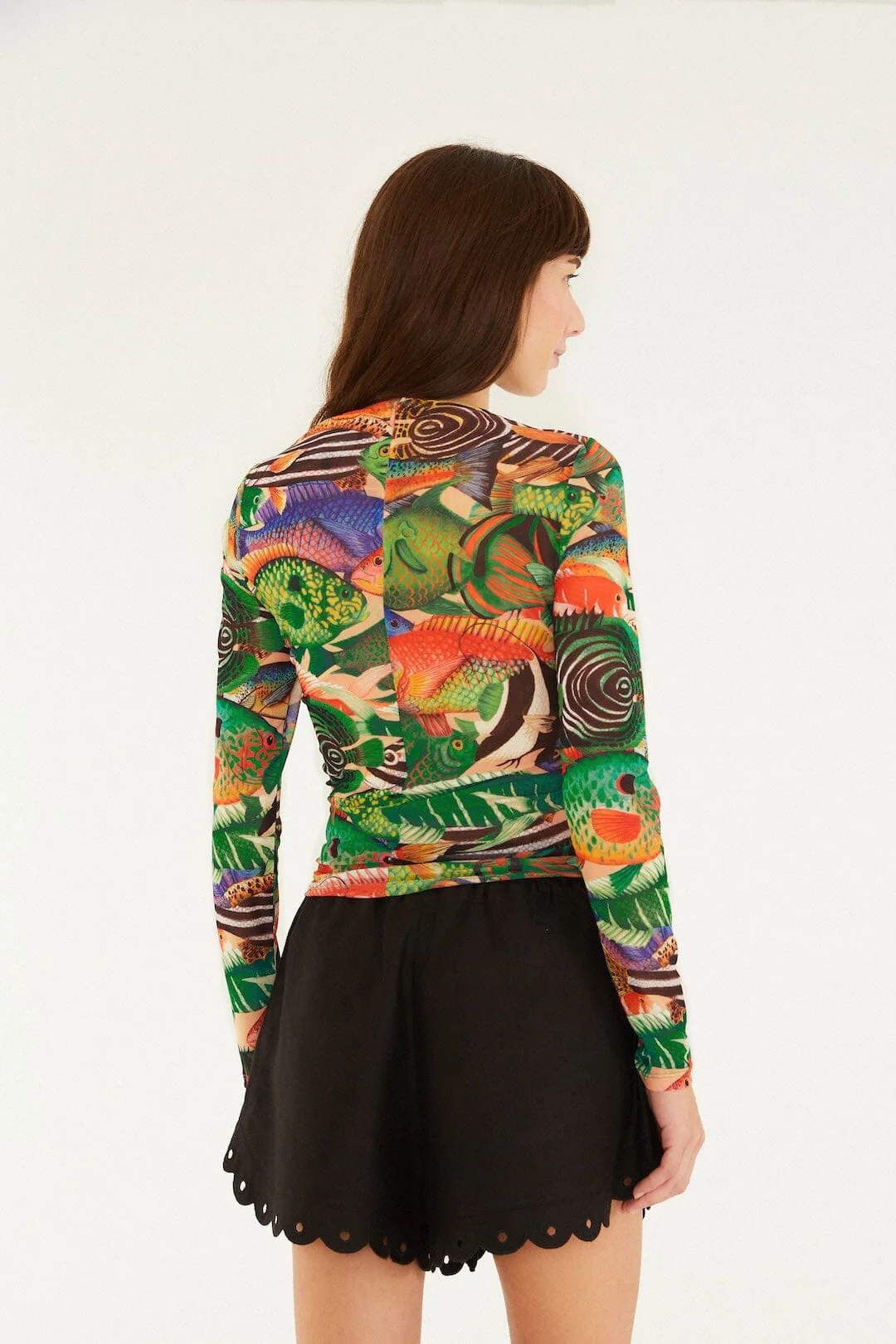 Multicolor Fish Sea Tule Blouse - Image 3