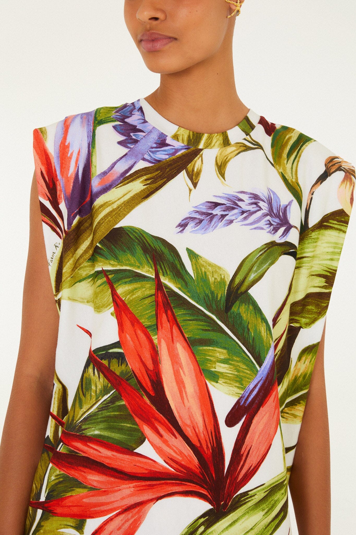 Sand Florart Organic Cotton Tshirt Blouse - Image 2